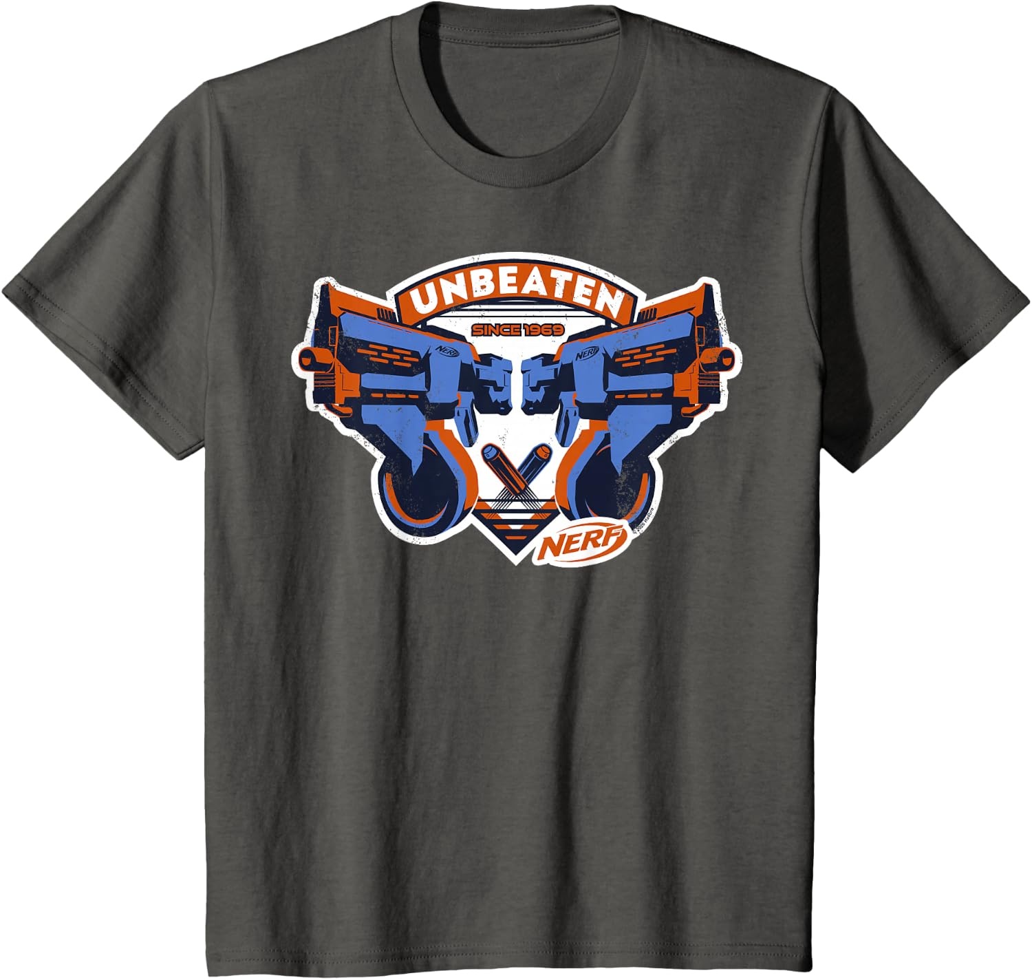 image:imageNerf Blasters Unbeaten Logo TShirtAsphalt Grey