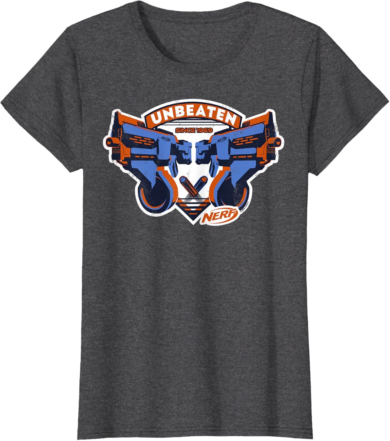 image:imageNerf Blasters Unbeaten Logo TShirtDark Heather Grey
