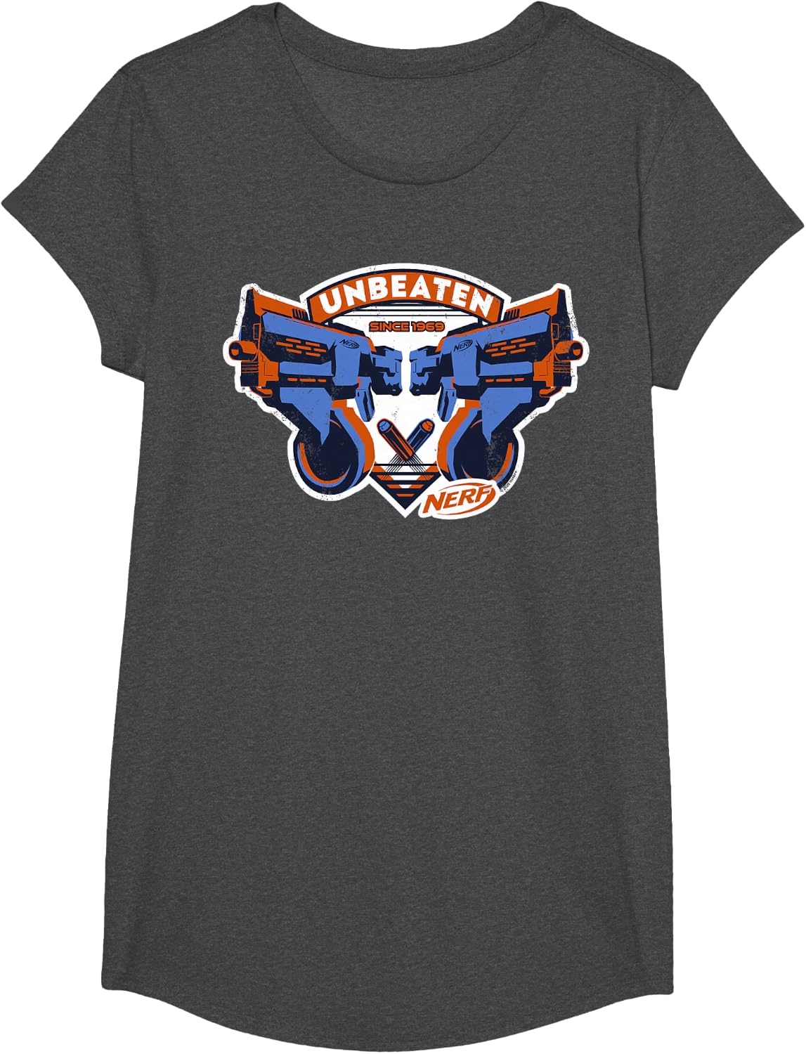 image:imageNerf Blasters Unbeaten Logo TShirtDark Heather Grey