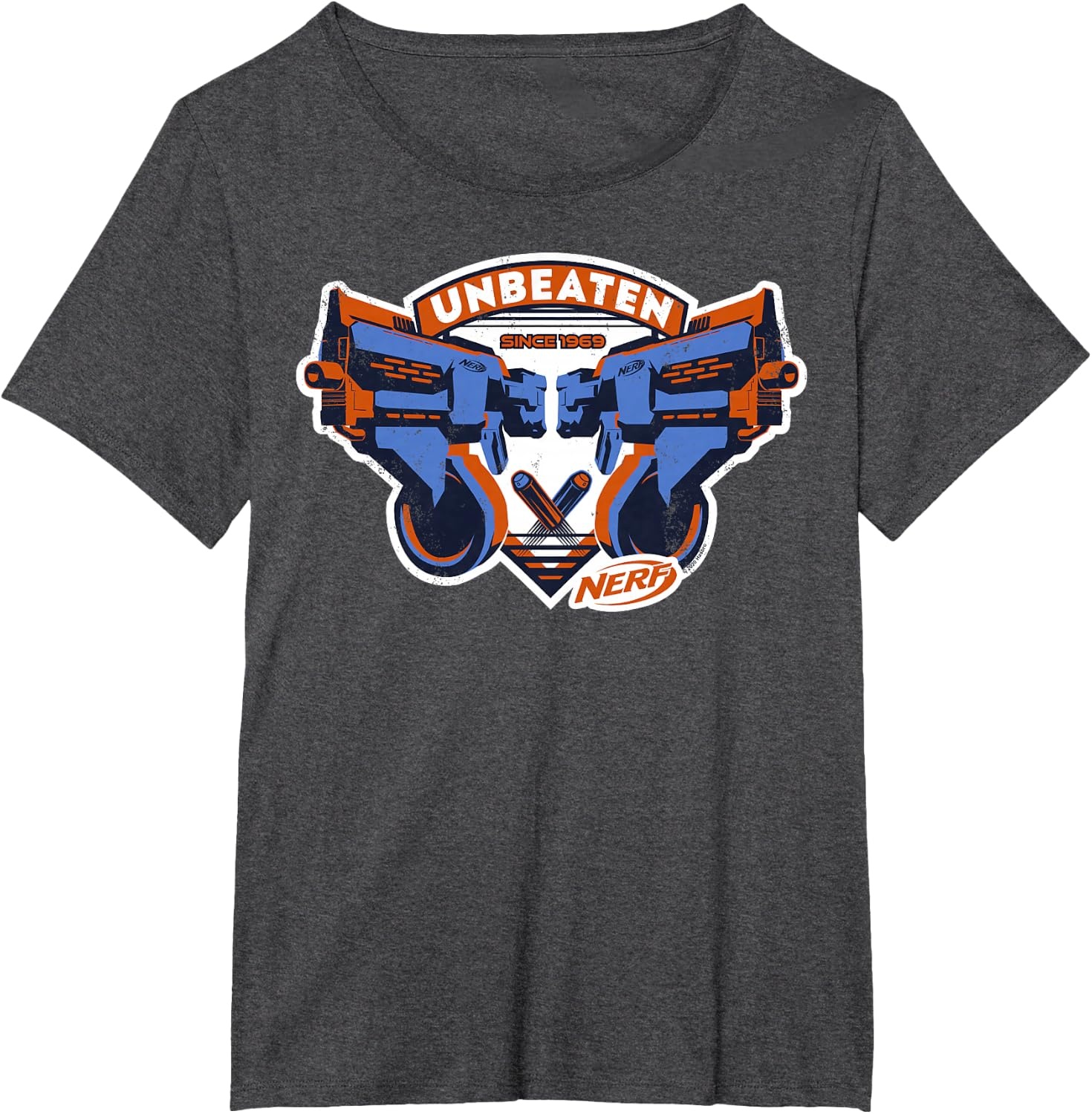 image:imageNerf Blasters Unbeaten Logo TShirtDark Heather Grey