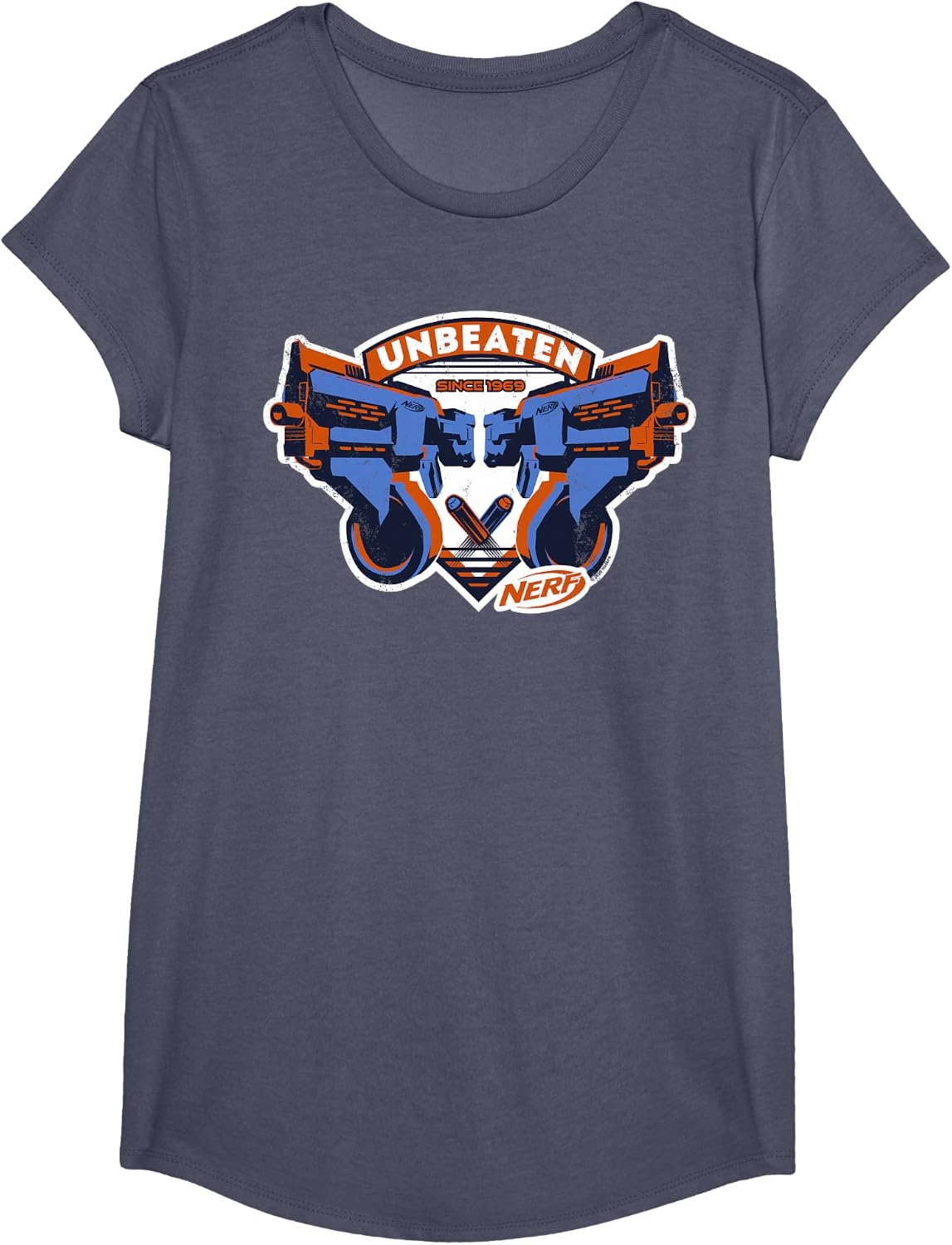 image:imageNerf Blasters Unbeaten Logo TShirtHeather Blue