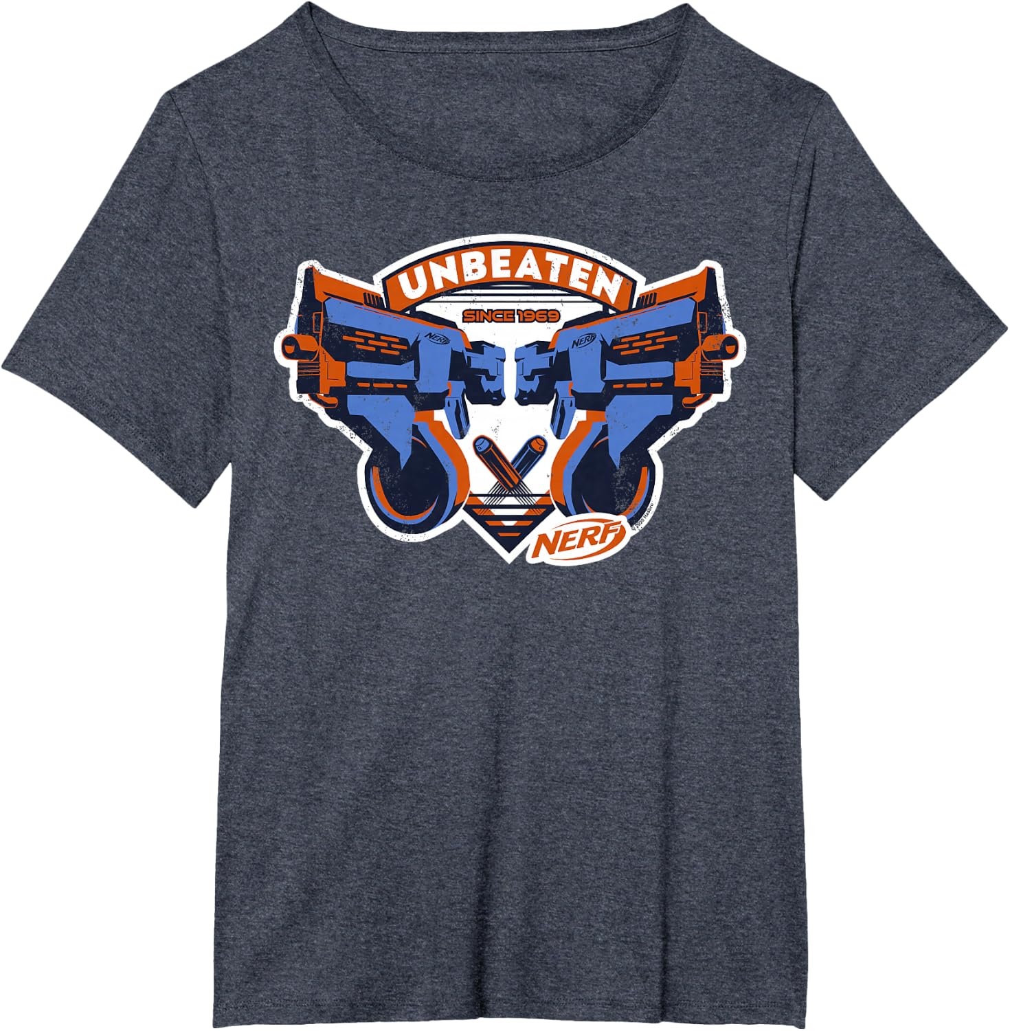 image:imageNerf Blasters Unbeaten Logo TShirtHeather Blue