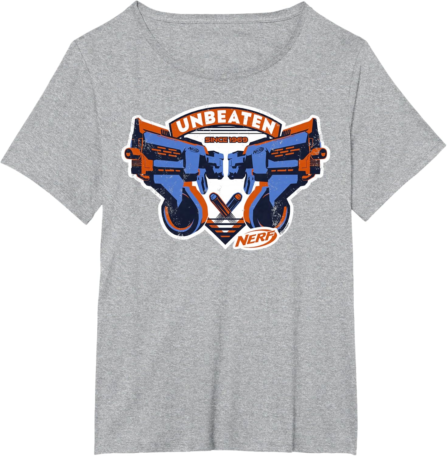 image:imageNerf Blasters Unbeaten Logo TShirtHeather Grey