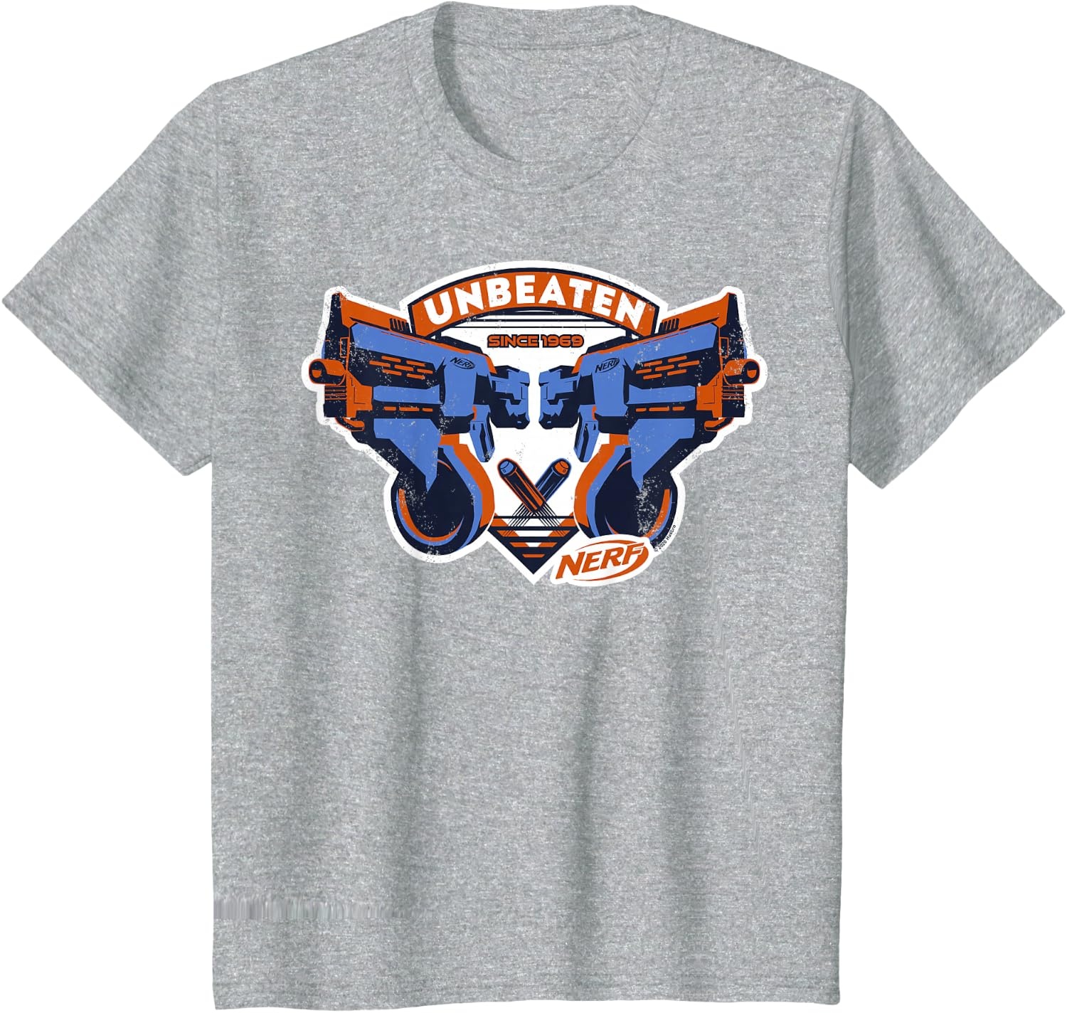 image:imageNerf Blasters Unbeaten Logo TShirtHeather Grey
