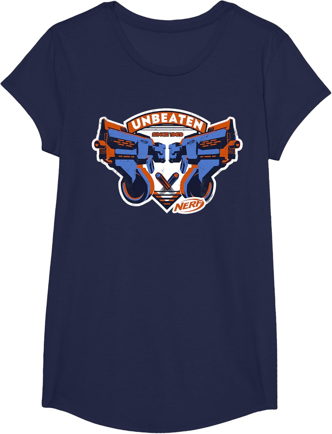 image:imageNerf Blasters Unbeaten Logo TShirtNavy Blue
