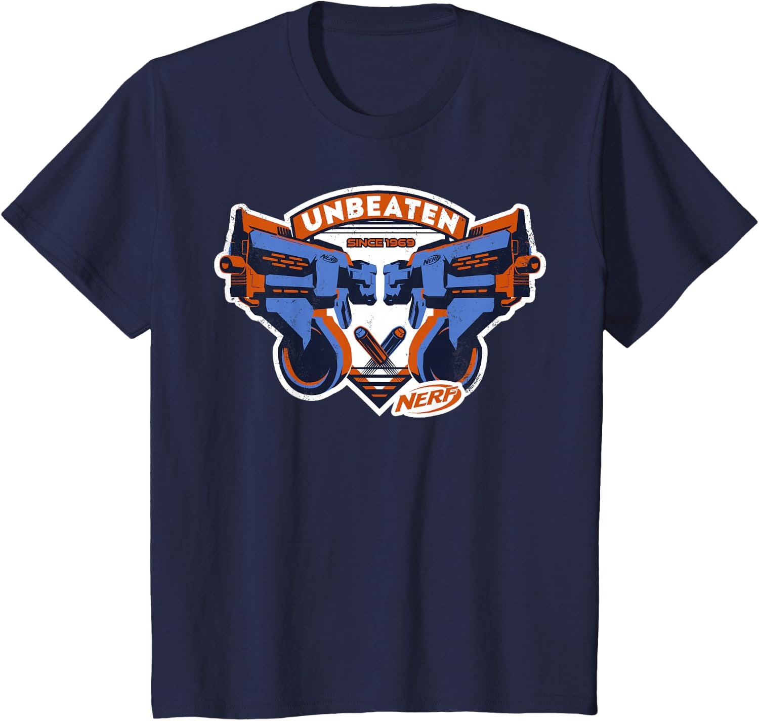 image:imageNerf Blasters Unbeaten Logo TShirtNavy Blue