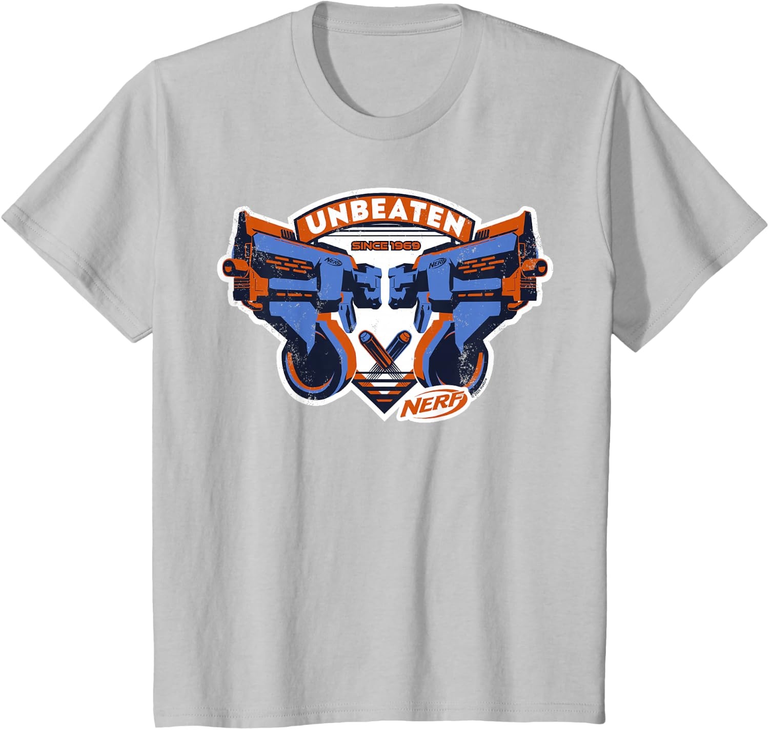 image:imageNerf Blasters Unbeaten Logo TShirtSilver Grey