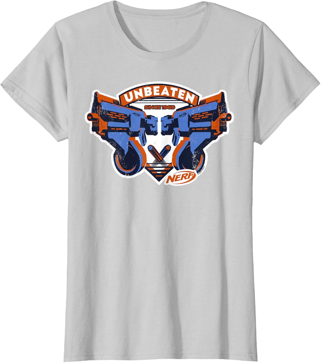 image:imageNerf Blasters Unbeaten Logo TShirtSilver Grey