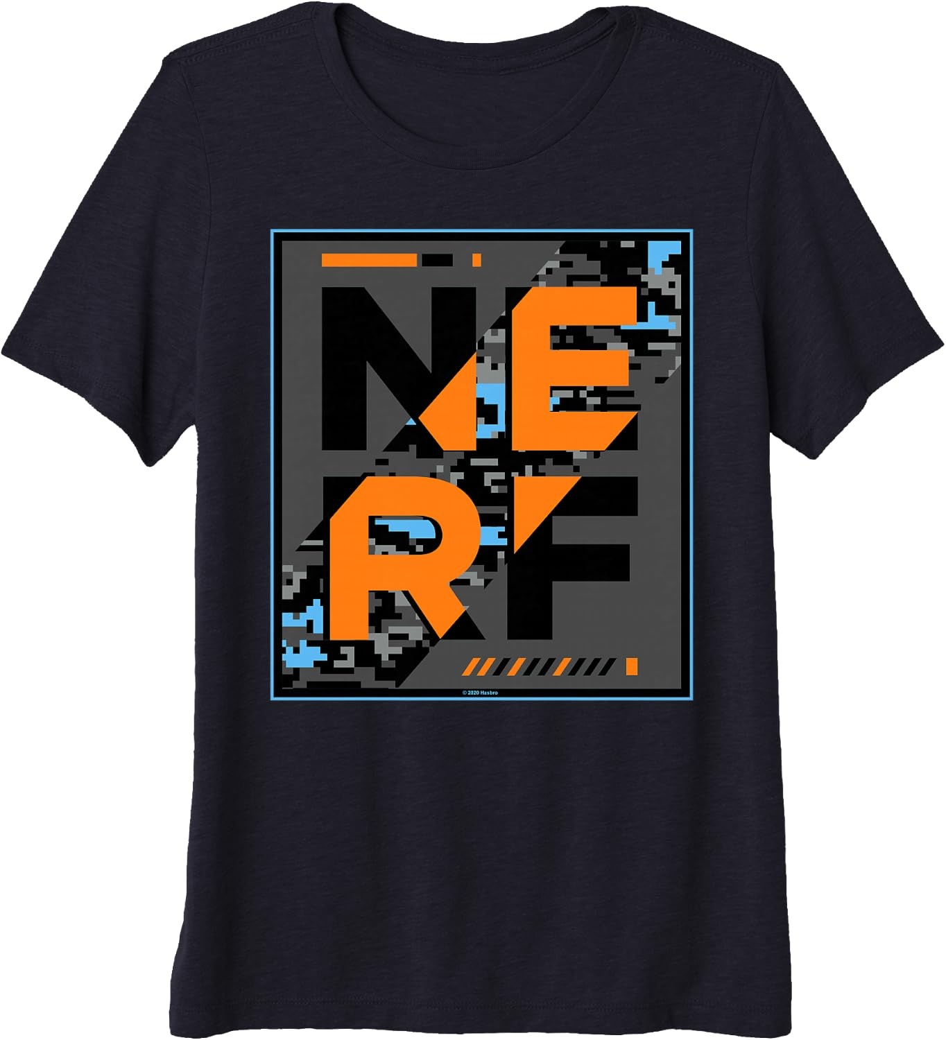 image:imageNerf Camouflage Glitch Poster Premium Triblend TShirtNavy Blue