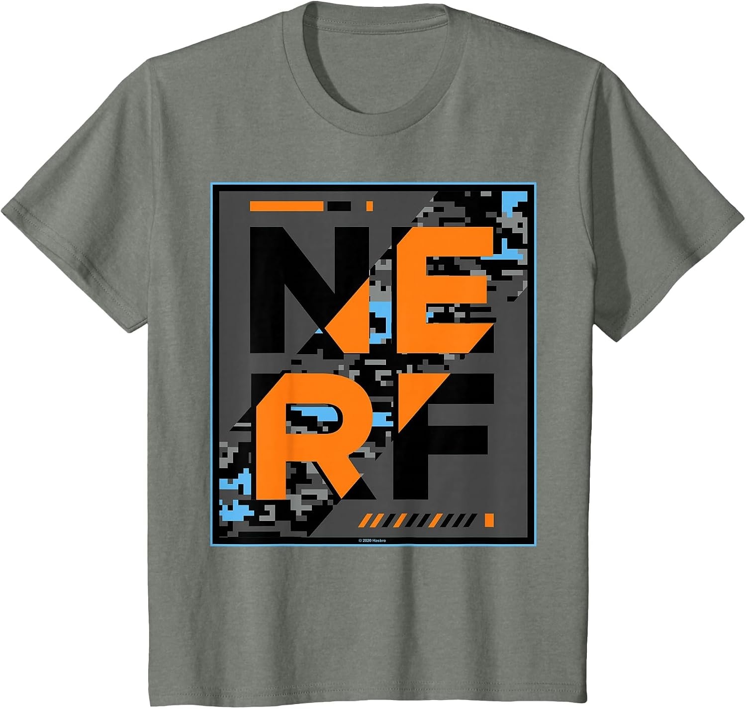 image:imageNerf Camouflage Glitch Poster TShirtOlive Heather
