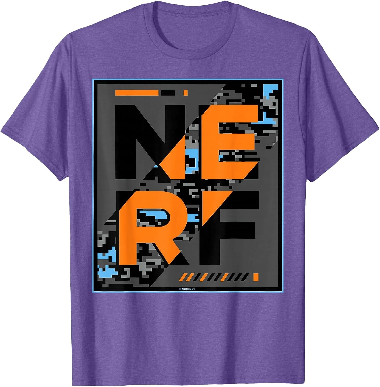 image:imageNerf Camouflage Glitch Poster TShirtPurple Heather