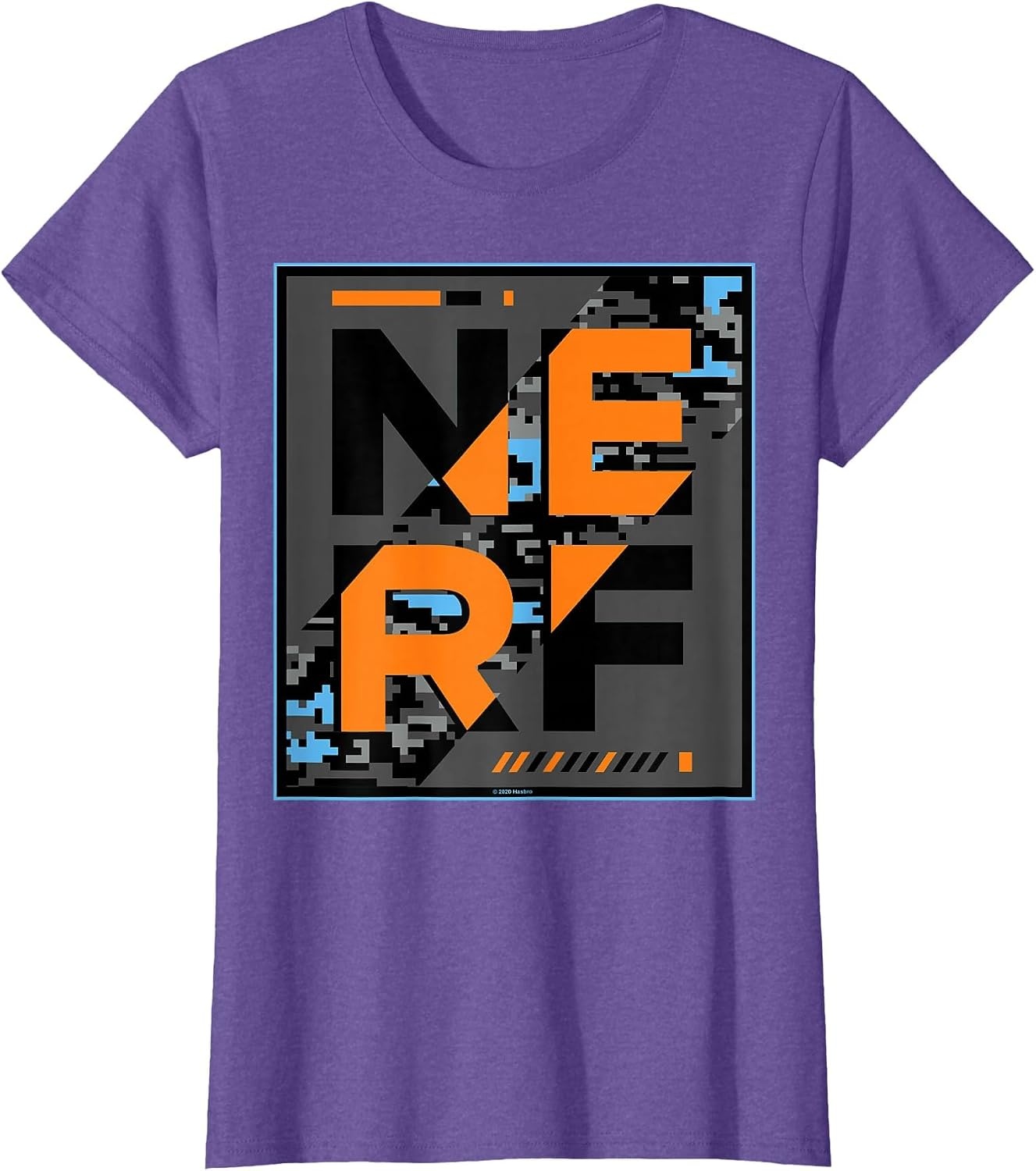 image:imageNerf Camouflage Glitch Poster TShirtPurple Heather