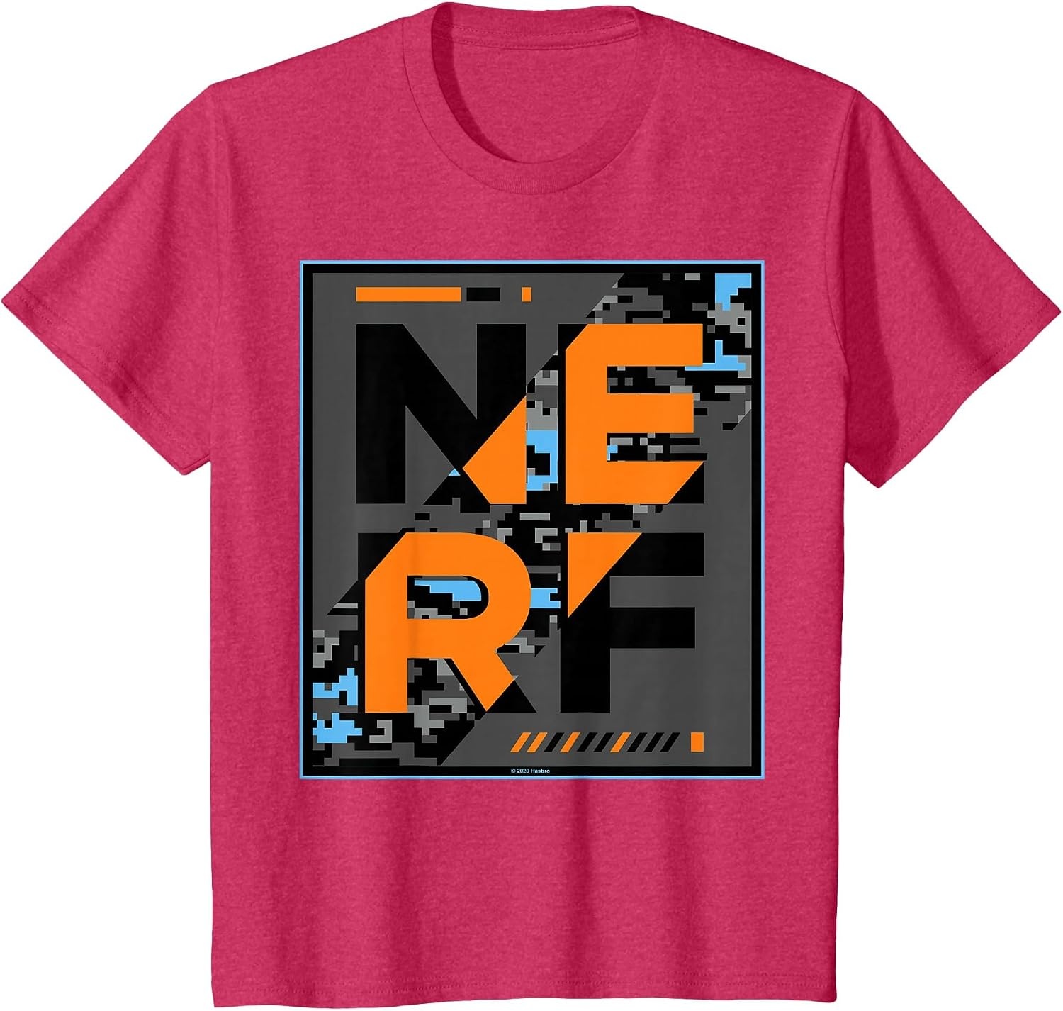 image:imageNerf Camouflage Glitch Poster TShirtRed Heather