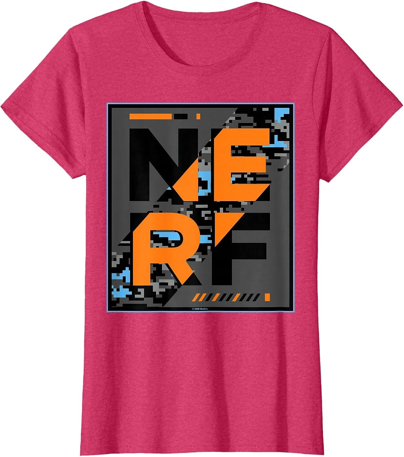 image:imageNerf Camouflage Glitch Poster TShirtRed Heather