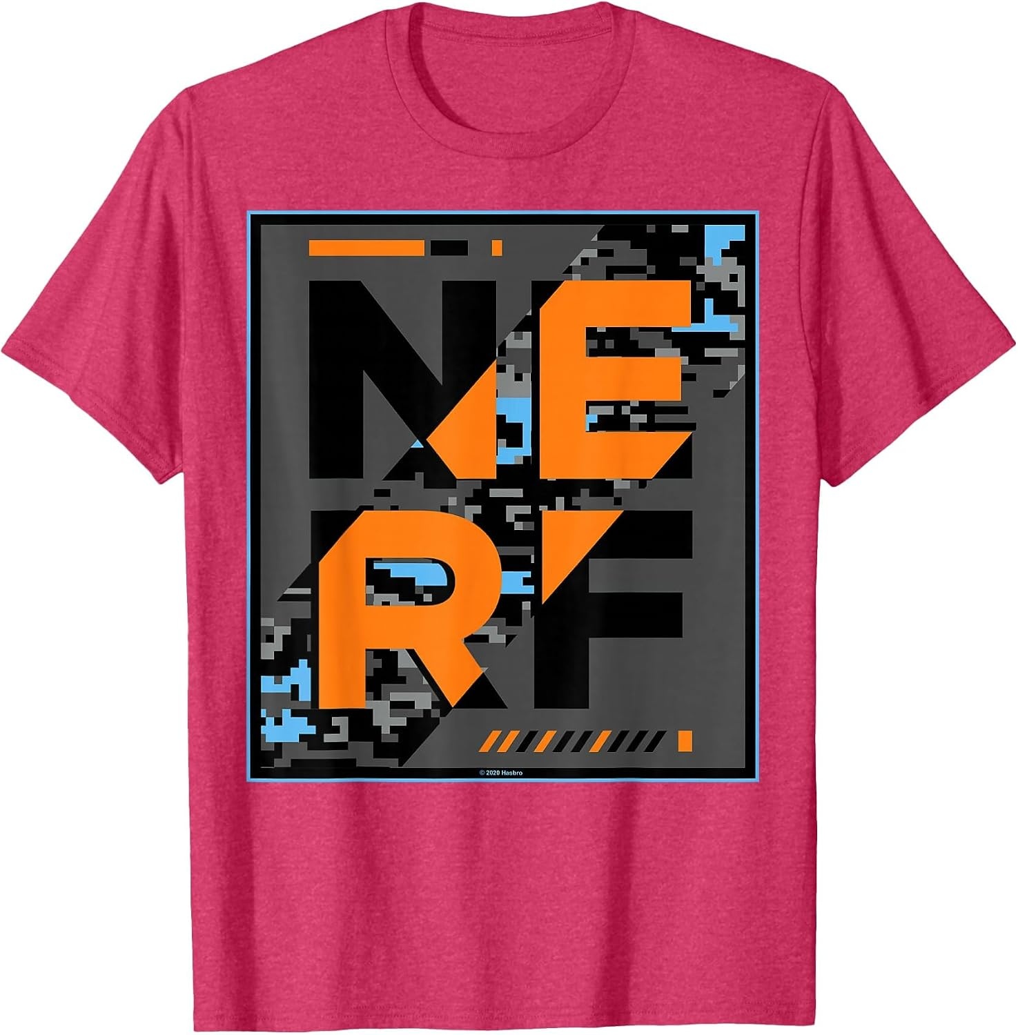 image:imageNerf Camouflage Glitch Poster TShirtRed Heather