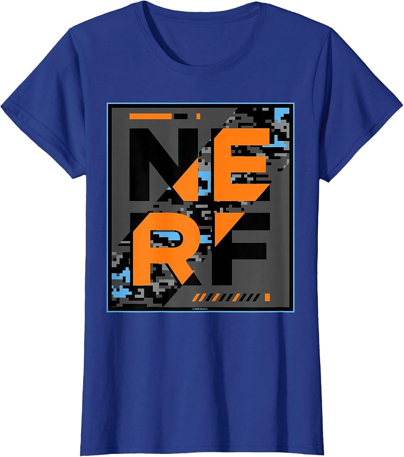 image:imageNerf Camouflage Glitch Poster TShirtRoyal Blue