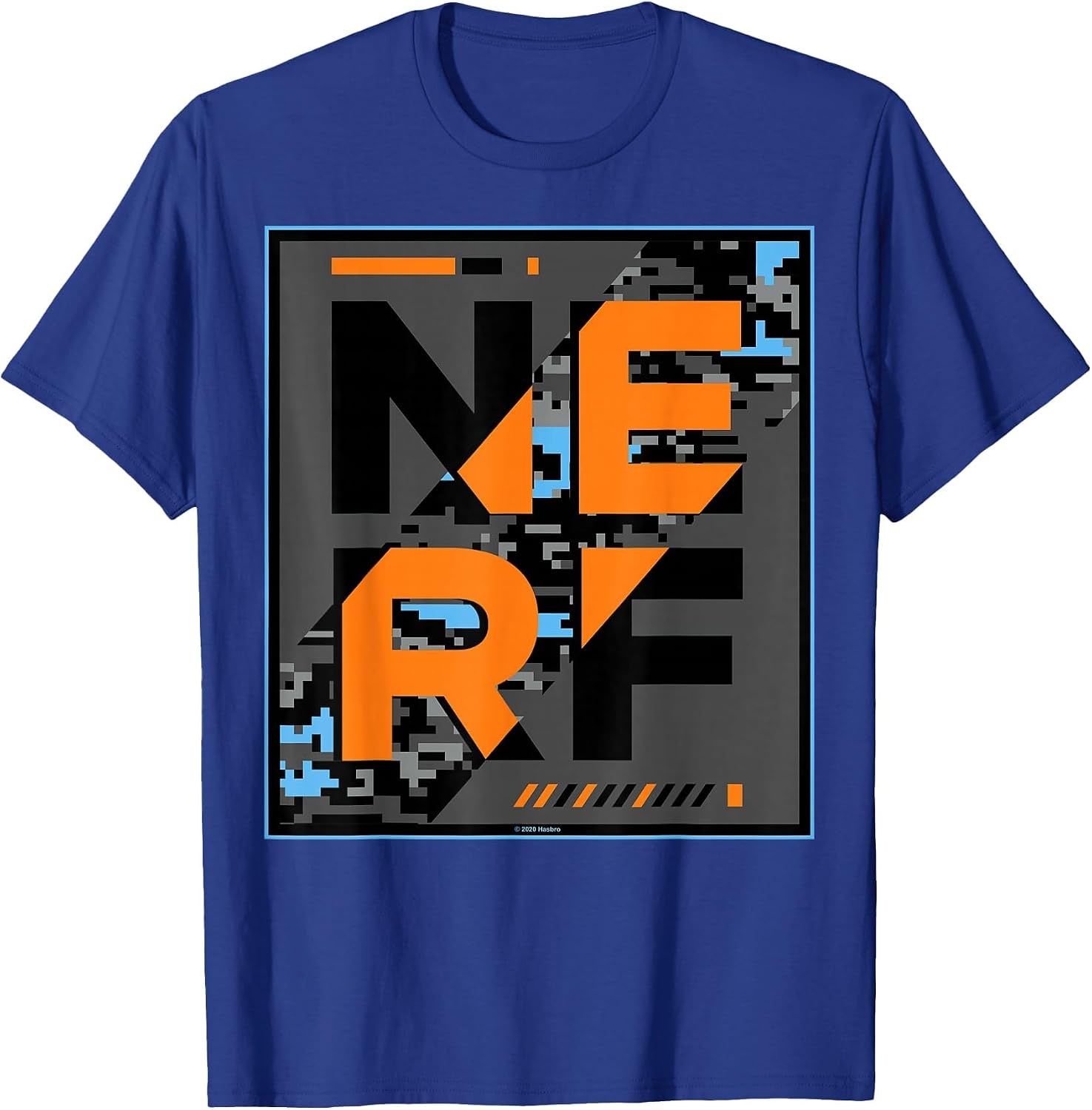 image:imageNerf Camouflage Glitch Poster TShirtRoyal Blue
