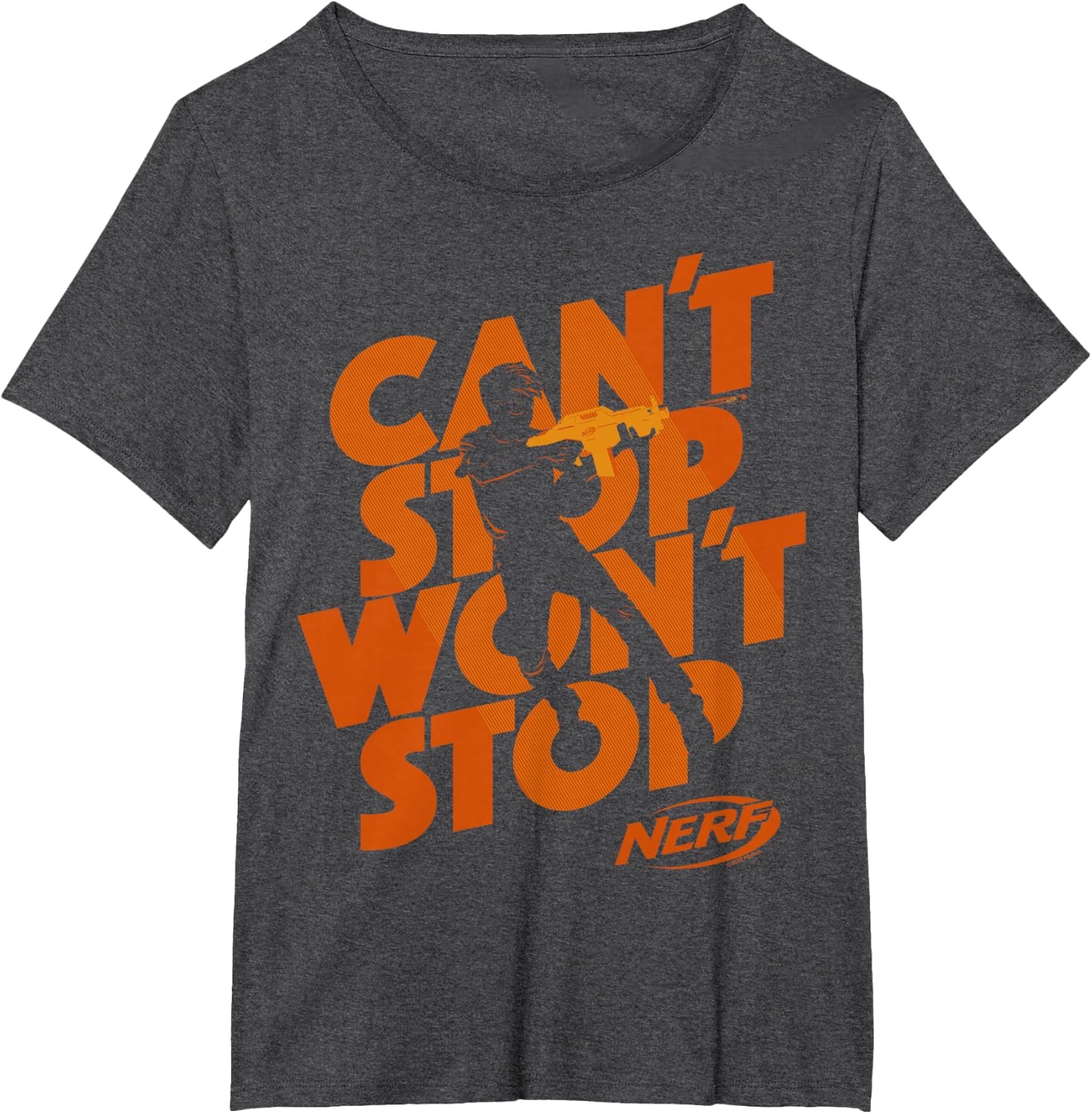 image:imageNerf Cant Stop Wont Stop Silhouette TShirtDark Heather Grey