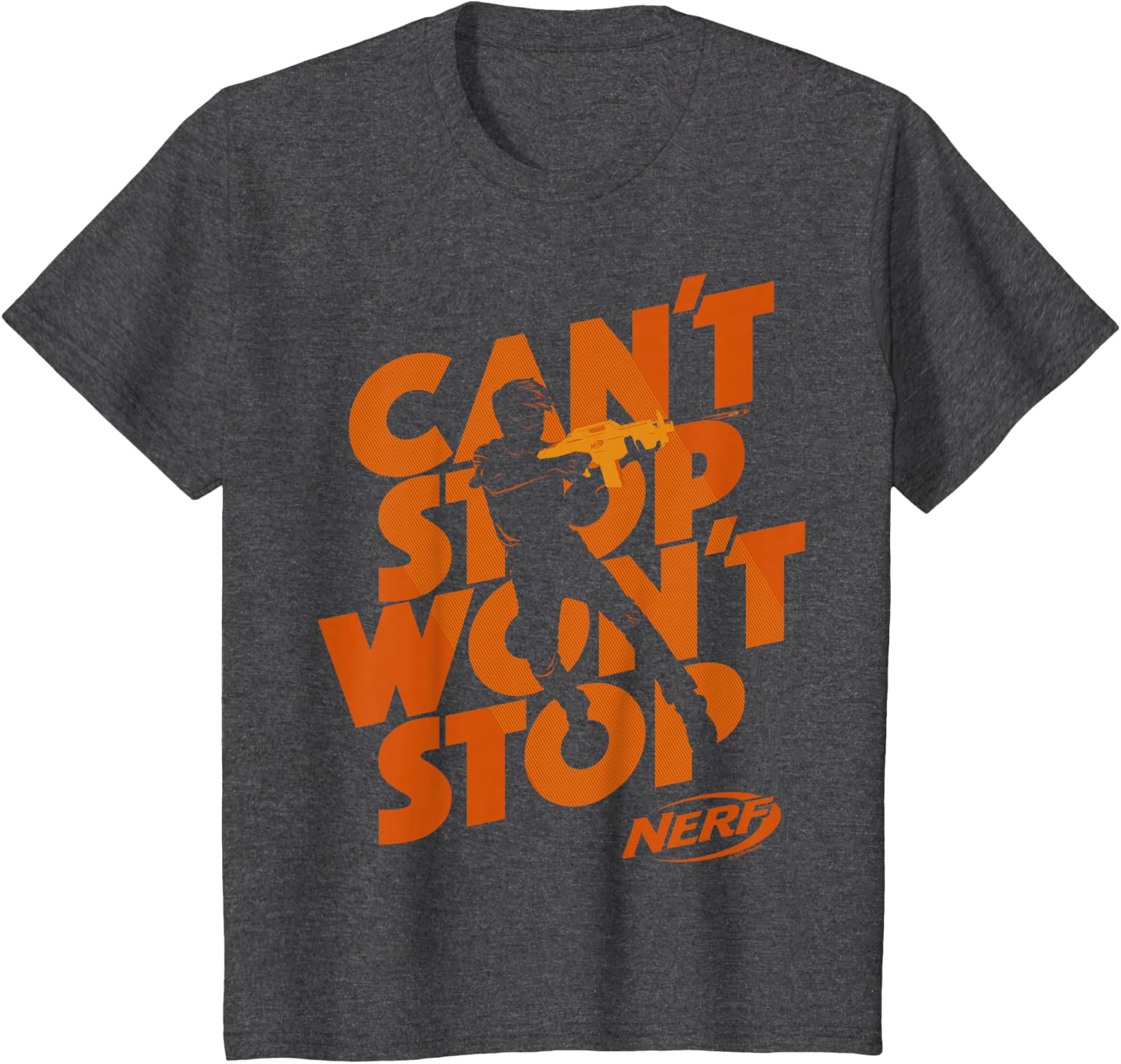 image:imageNerf Cant Stop Wont Stop Silhouette TShirtDark Heather Grey