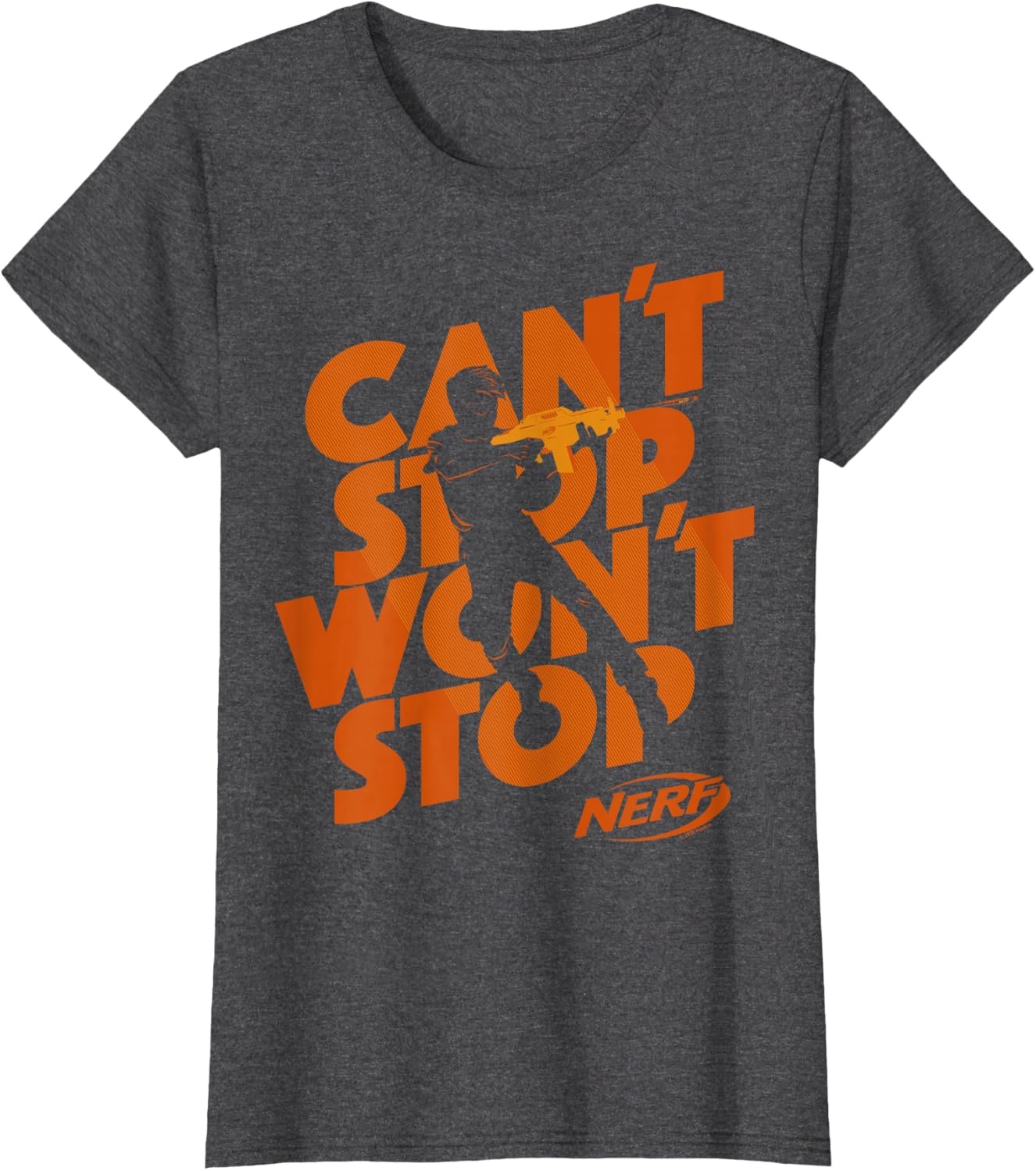 image:imageNerf Cant Stop Wont Stop Silhouette TShirtDark Heather Grey