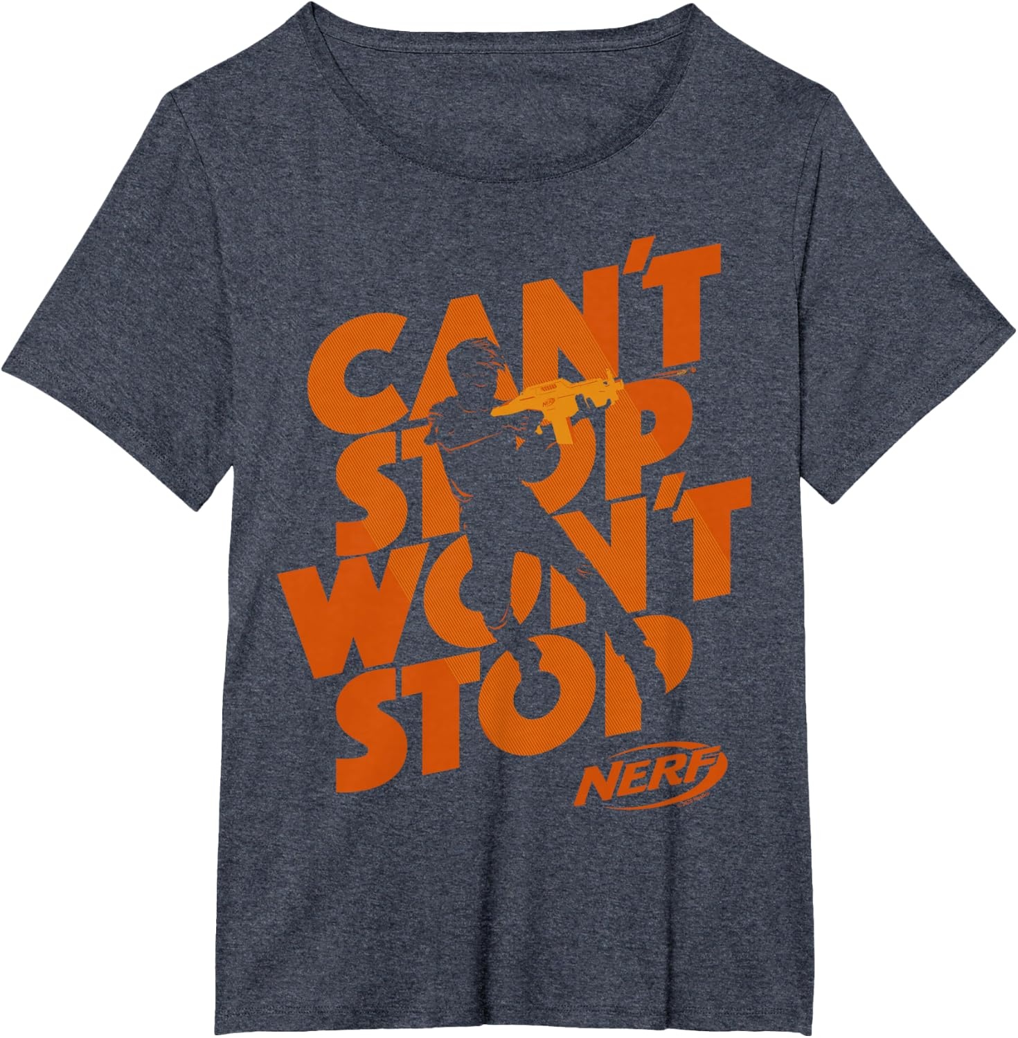 image:imageNerf Cant Stop Wont Stop Silhouette TShirtHeather Blue