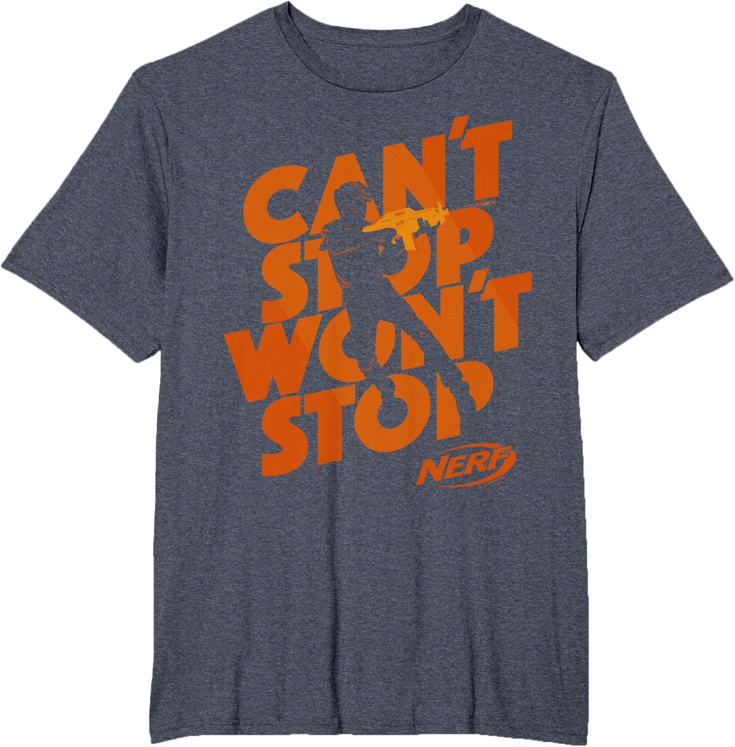 image:imageNerf Cant Stop Wont Stop Silhouette TShirtHeather Blue