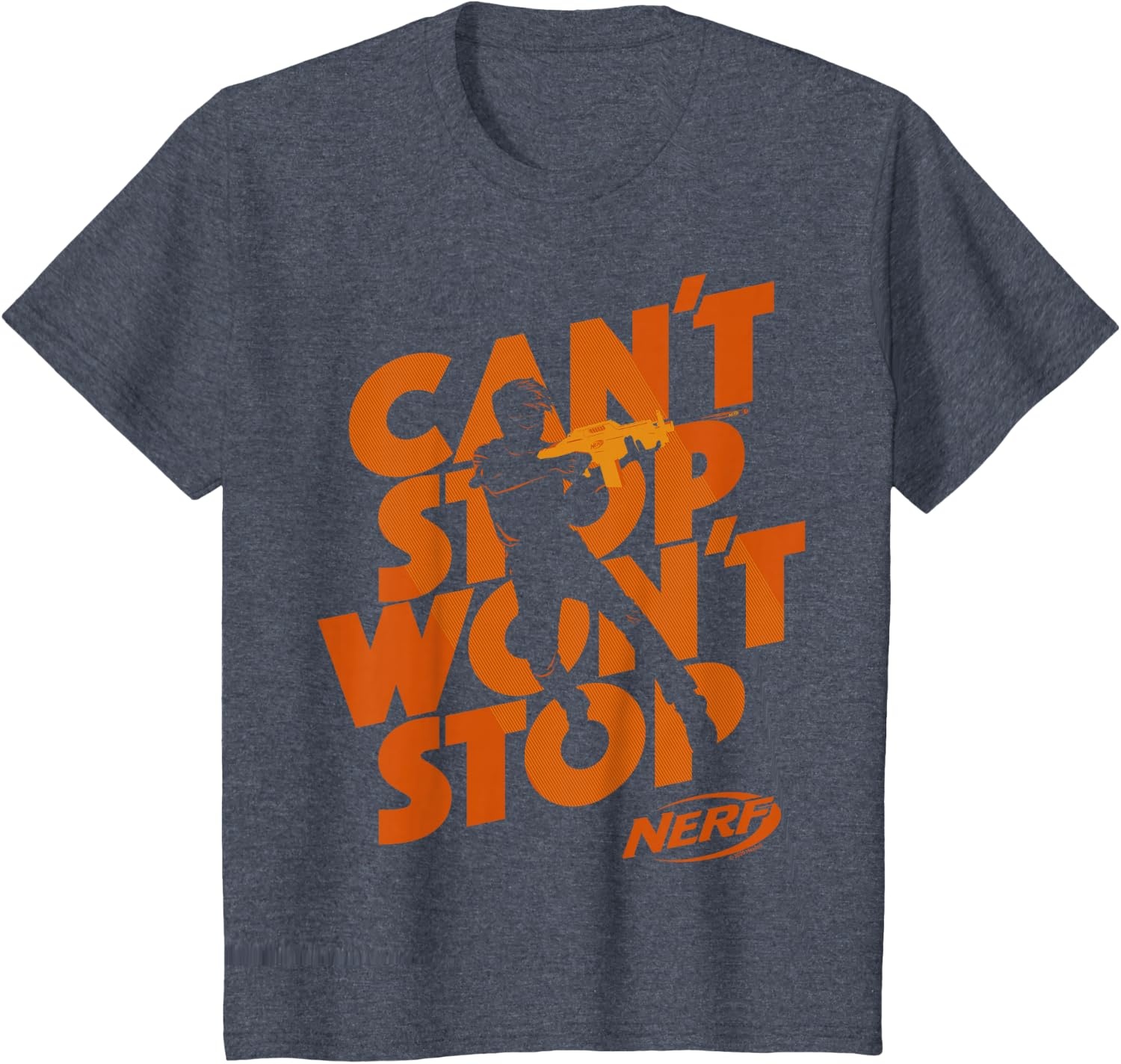 image:imageNerf Cant Stop Wont Stop Silhouette TShirtHeather Blue