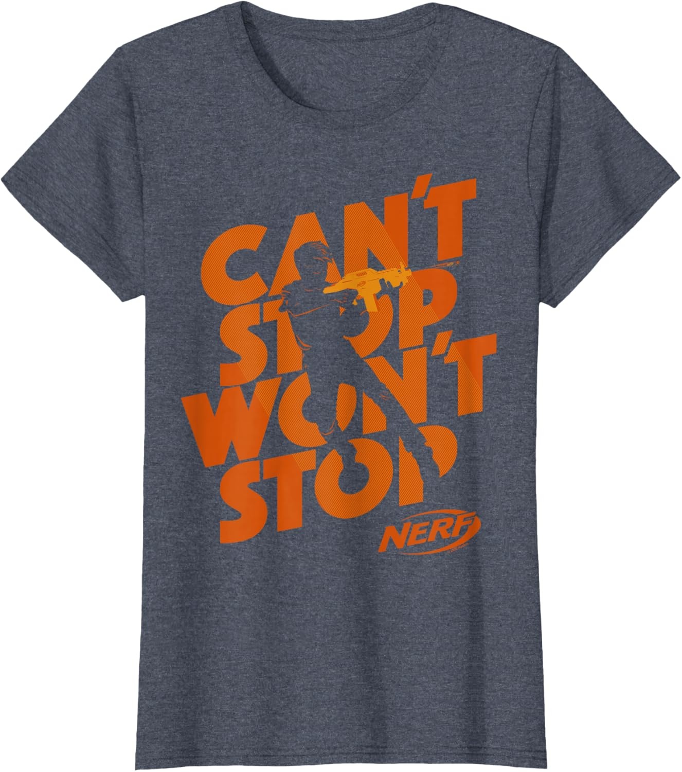 image:imageNerf Cant Stop Wont Stop Silhouette TShirtHeather Blue