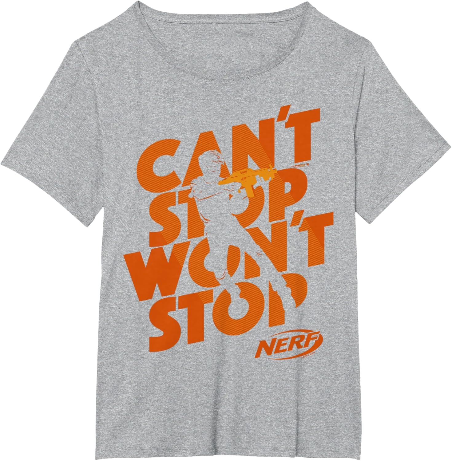 image:imageNerf Cant Stop Wont Stop Silhouette TShirtHeather Grey