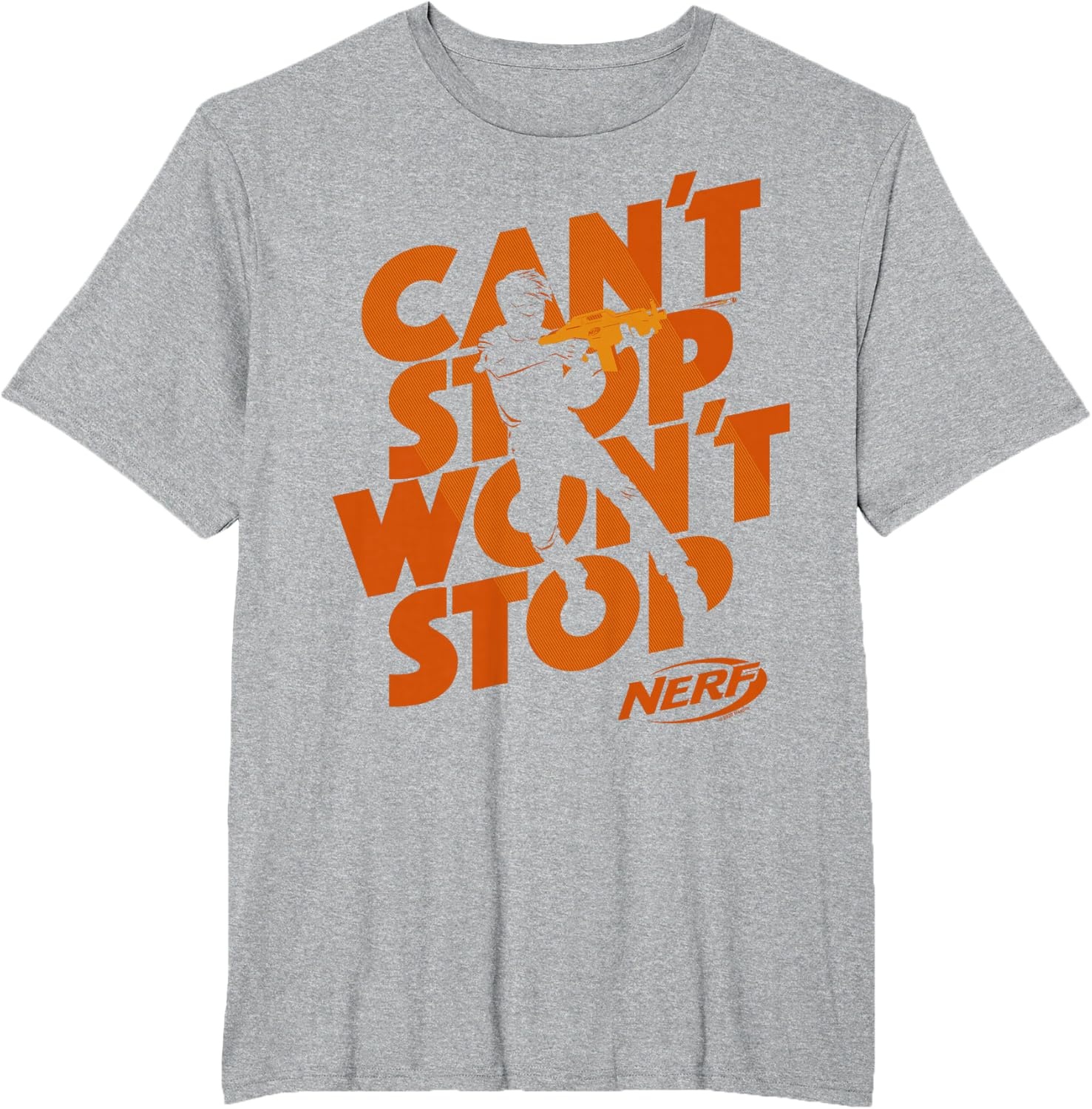 image:imageNerf Cant Stop Wont Stop Silhouette TShirtHeather Grey