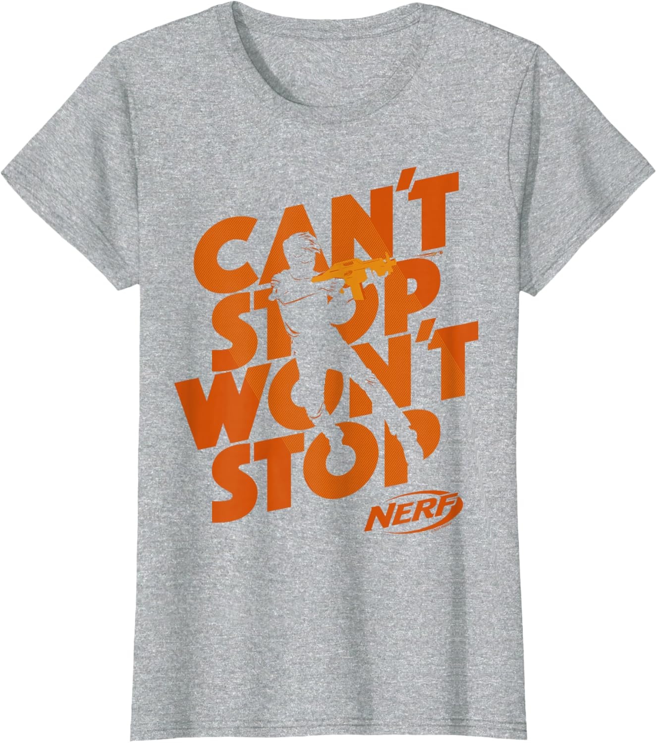 image:imageNerf Cant Stop Wont Stop Silhouette TShirtHeather Grey