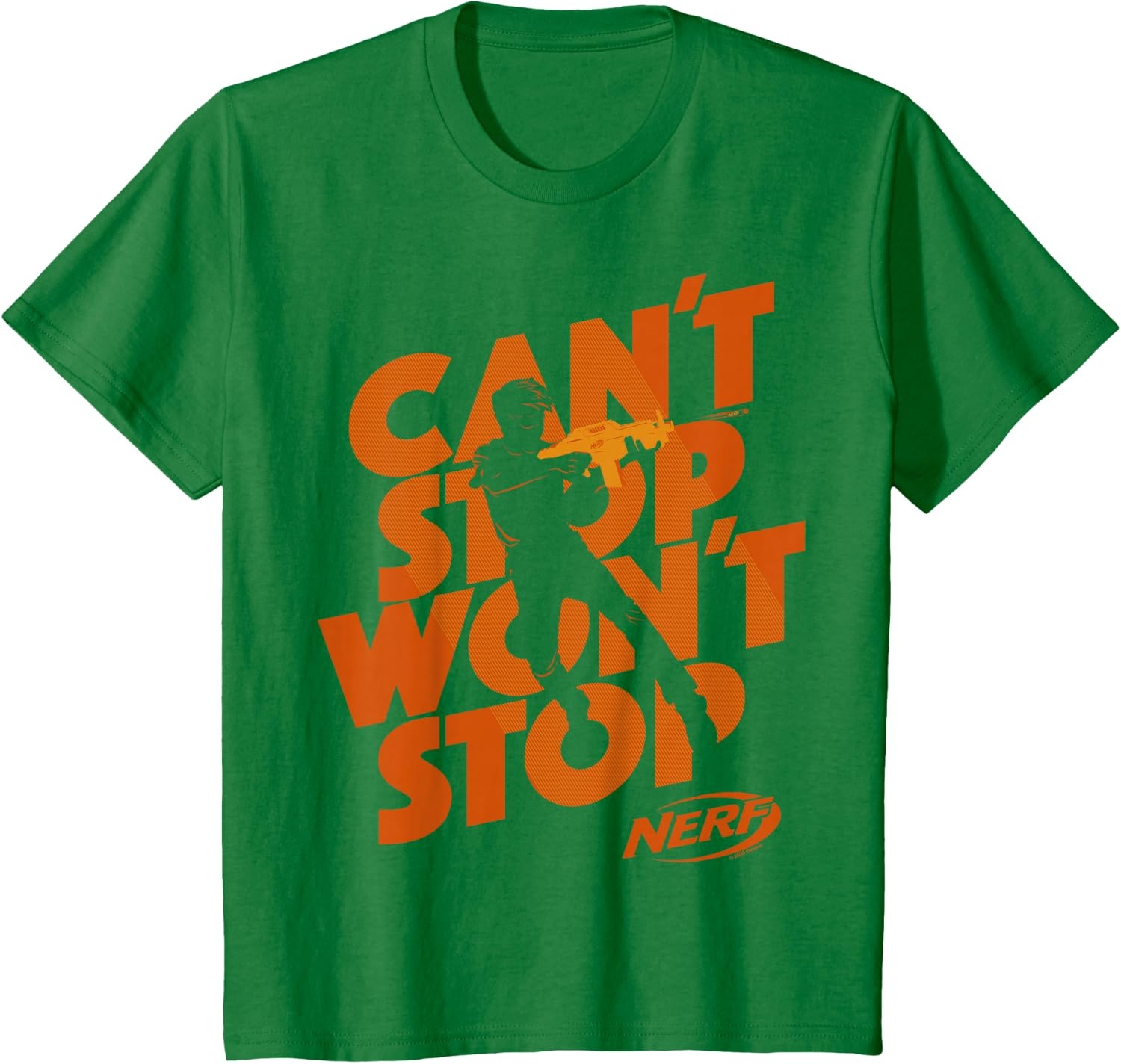 image:imageNerf Cant Stop Wont Stop Silhouette TShirtKelly Green