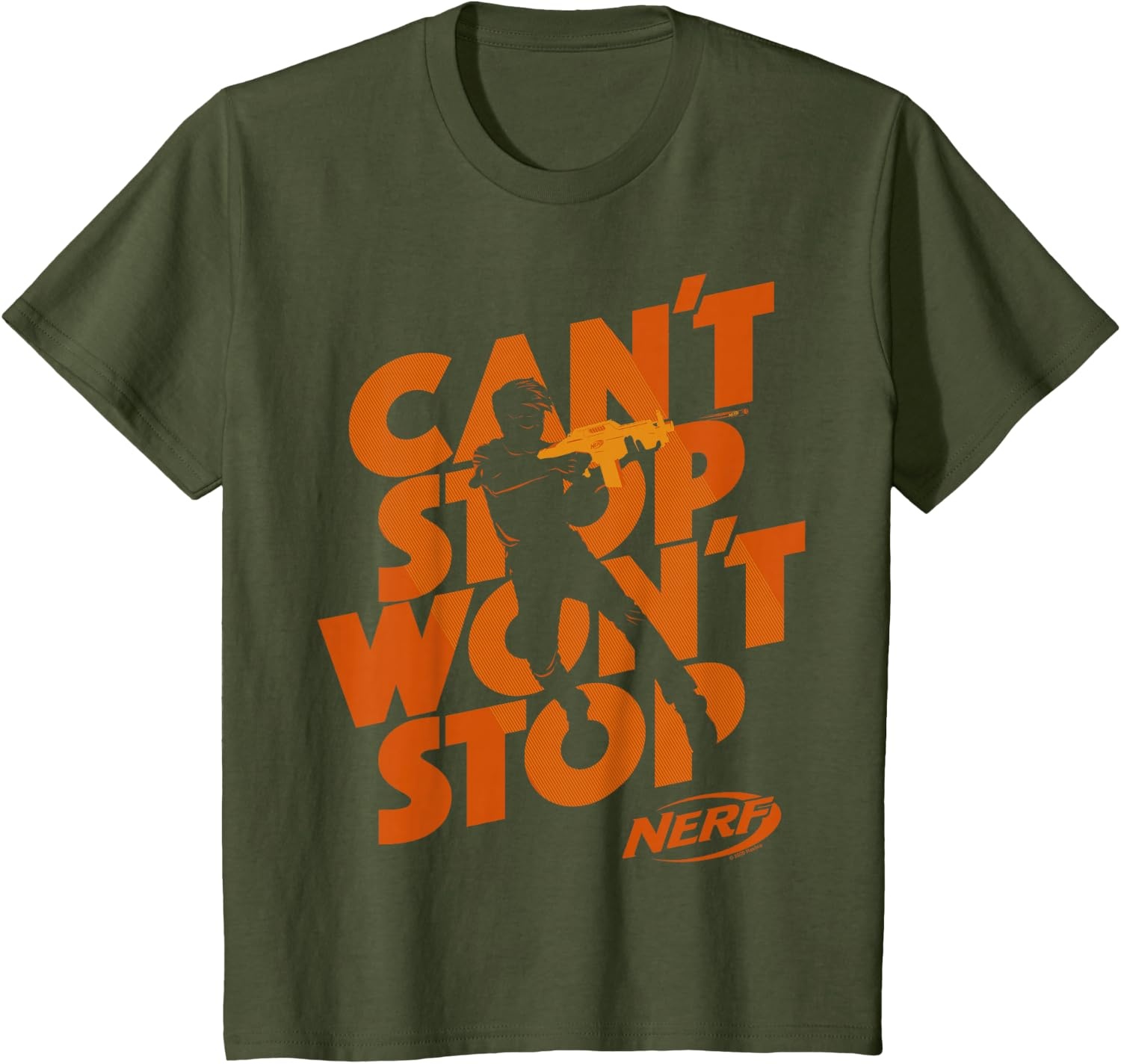 image:imageNerf Cant Stop Wont Stop Silhouette TShirtOlive Green
