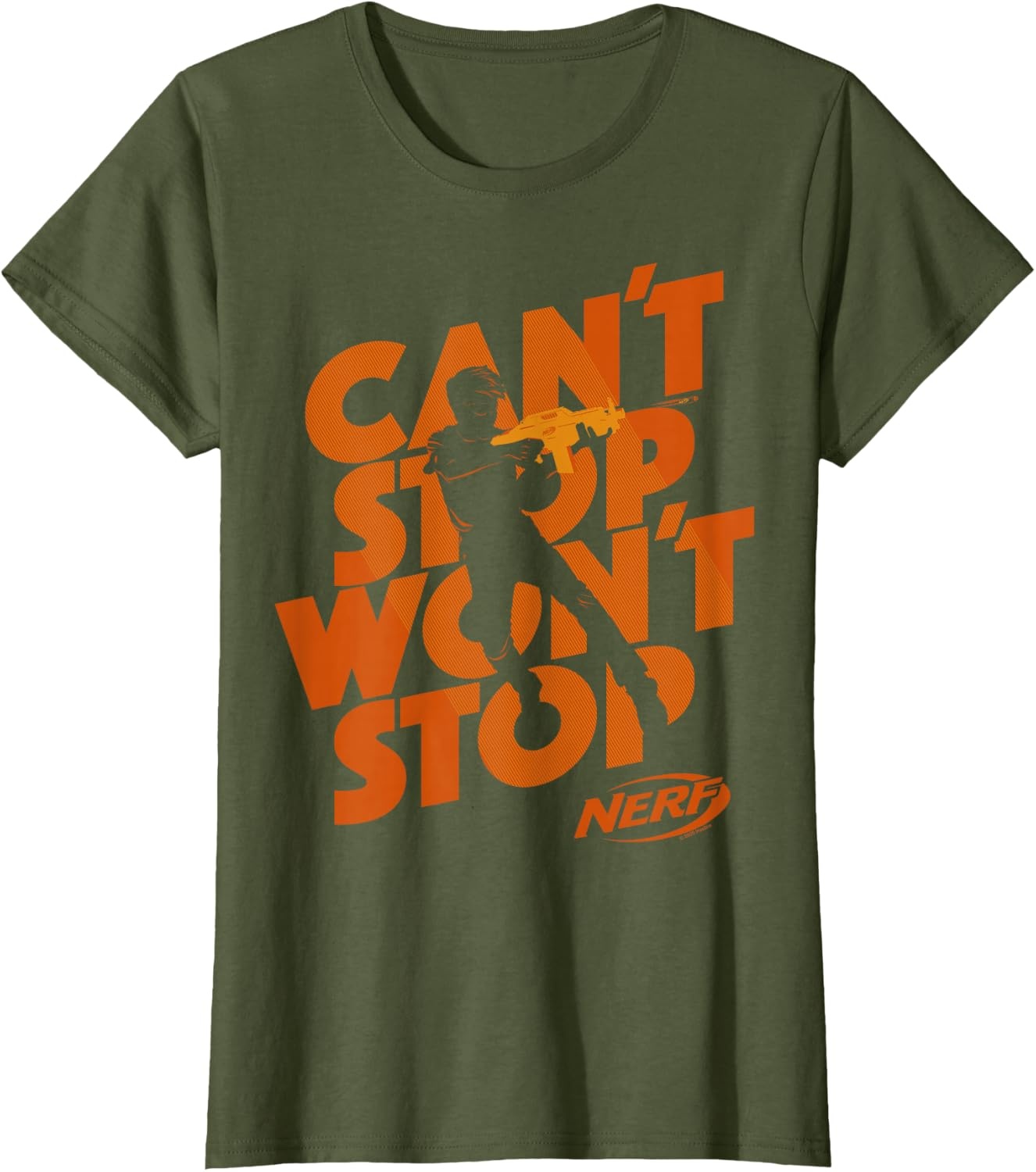 image:imageNerf Cant Stop Wont Stop Silhouette TShirtOlive Green