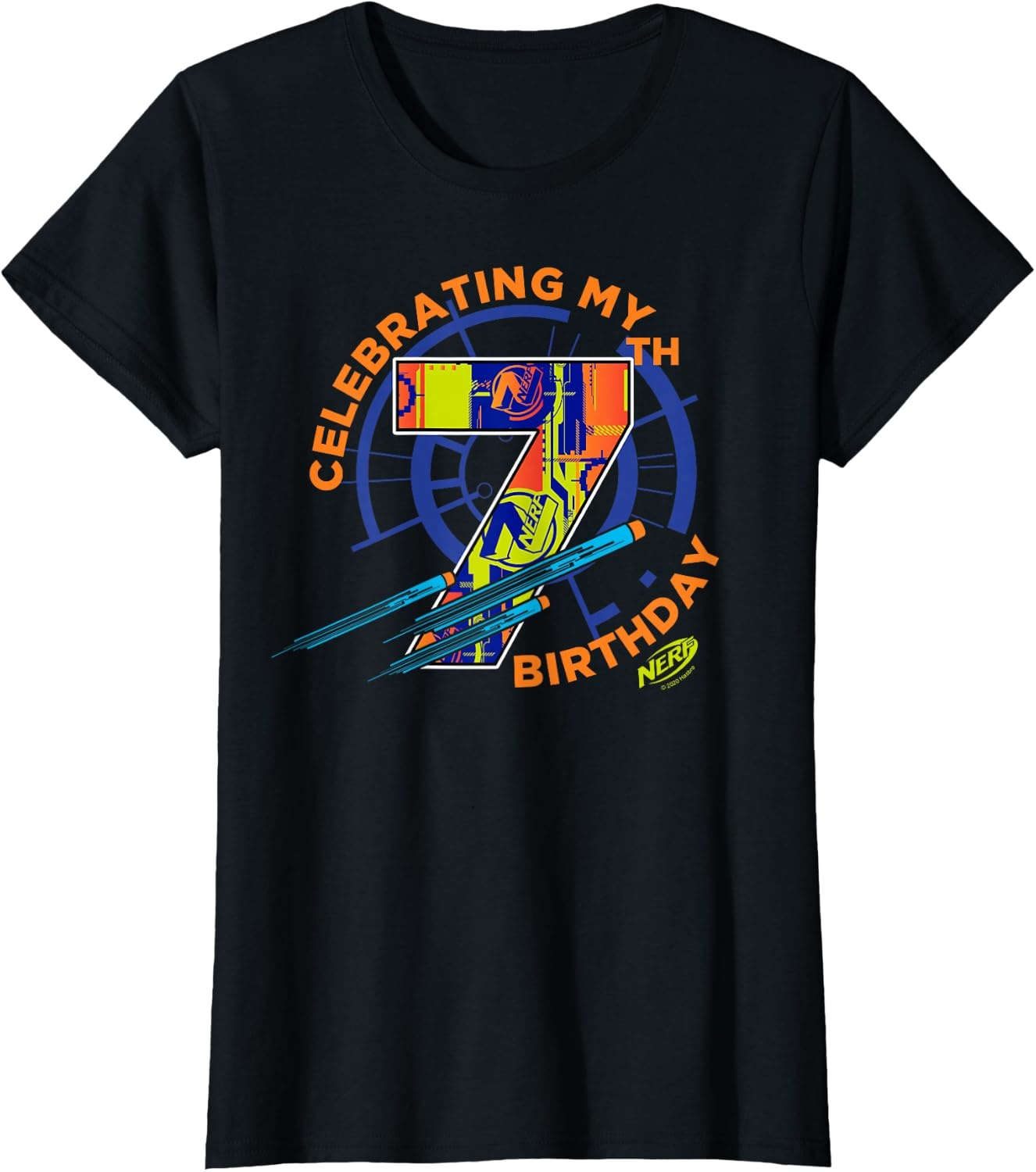 image:imageNerf Celebrating My 7th Birthday TShirtBlack