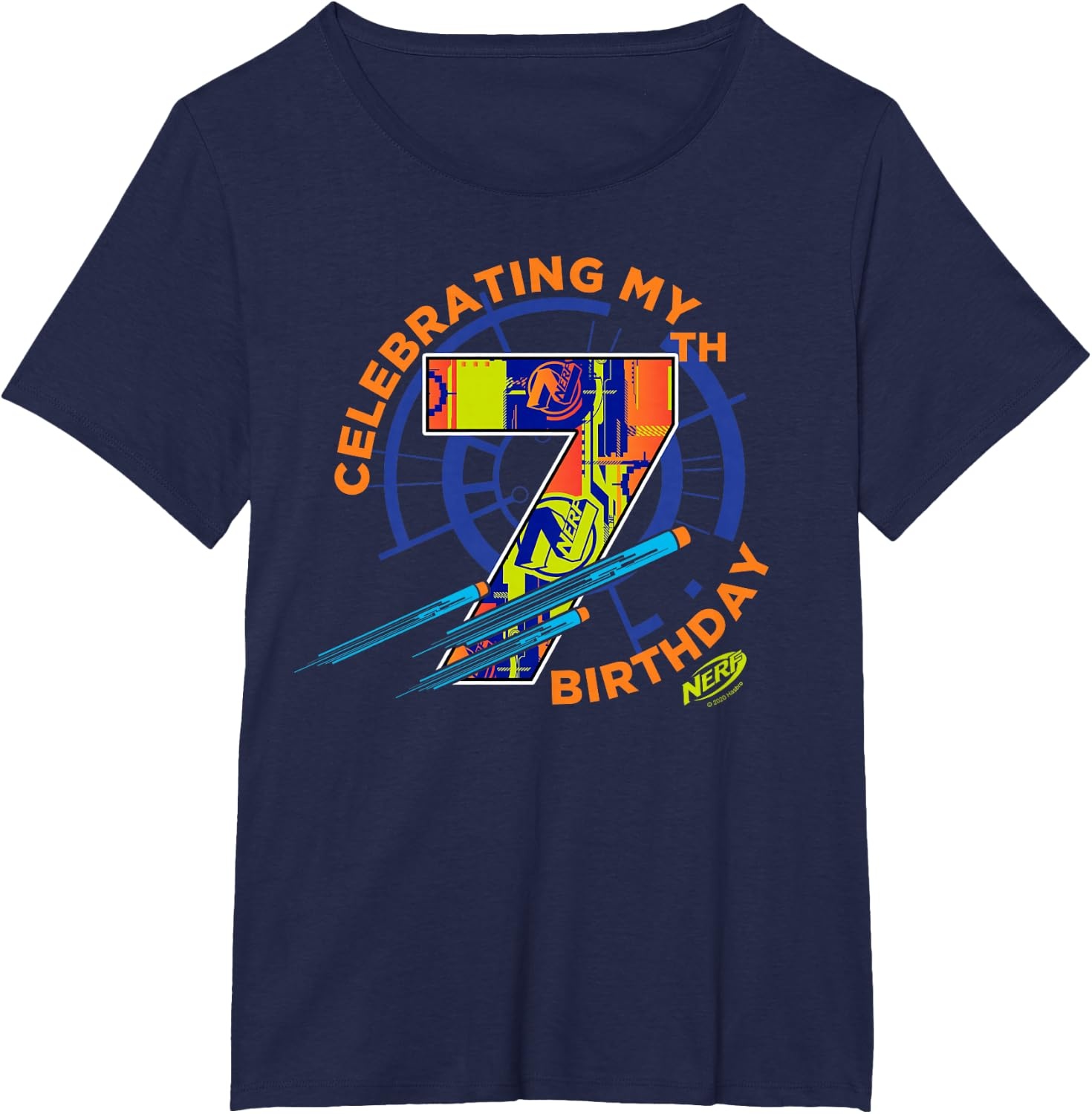 image:imageNerf Celebrating My 7th Birthday TShirtNavy Blue