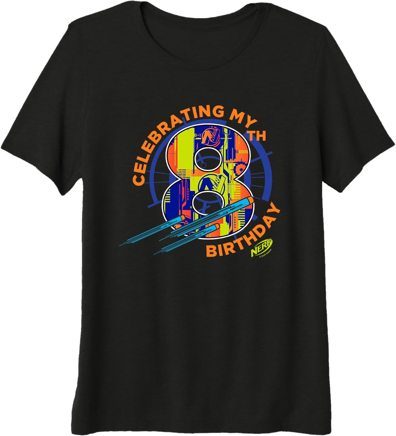 image:imageNerf Celebrating My 8th Birthday Premium Triblend TShirtBlack