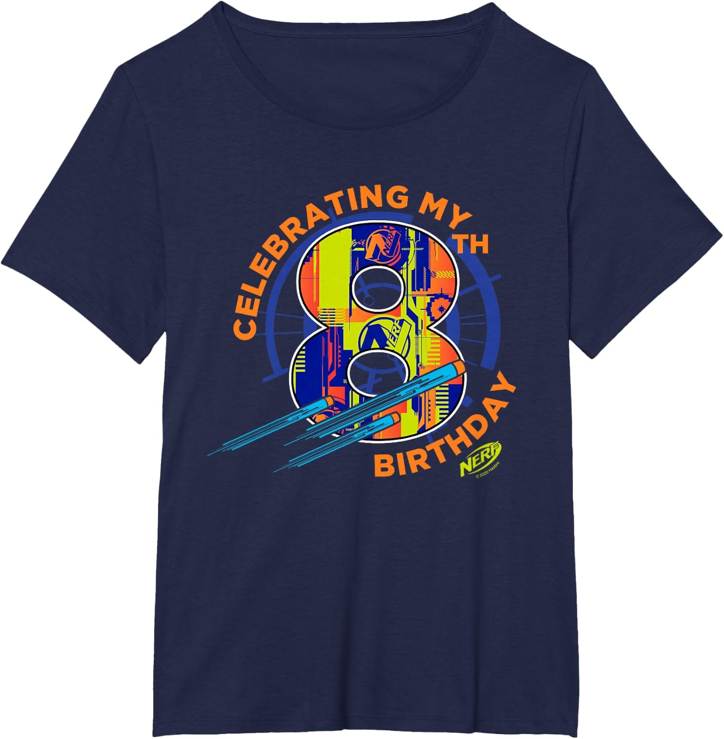 image:imageNerf Celebrating My 8th Birthday TShirtNavy Blue