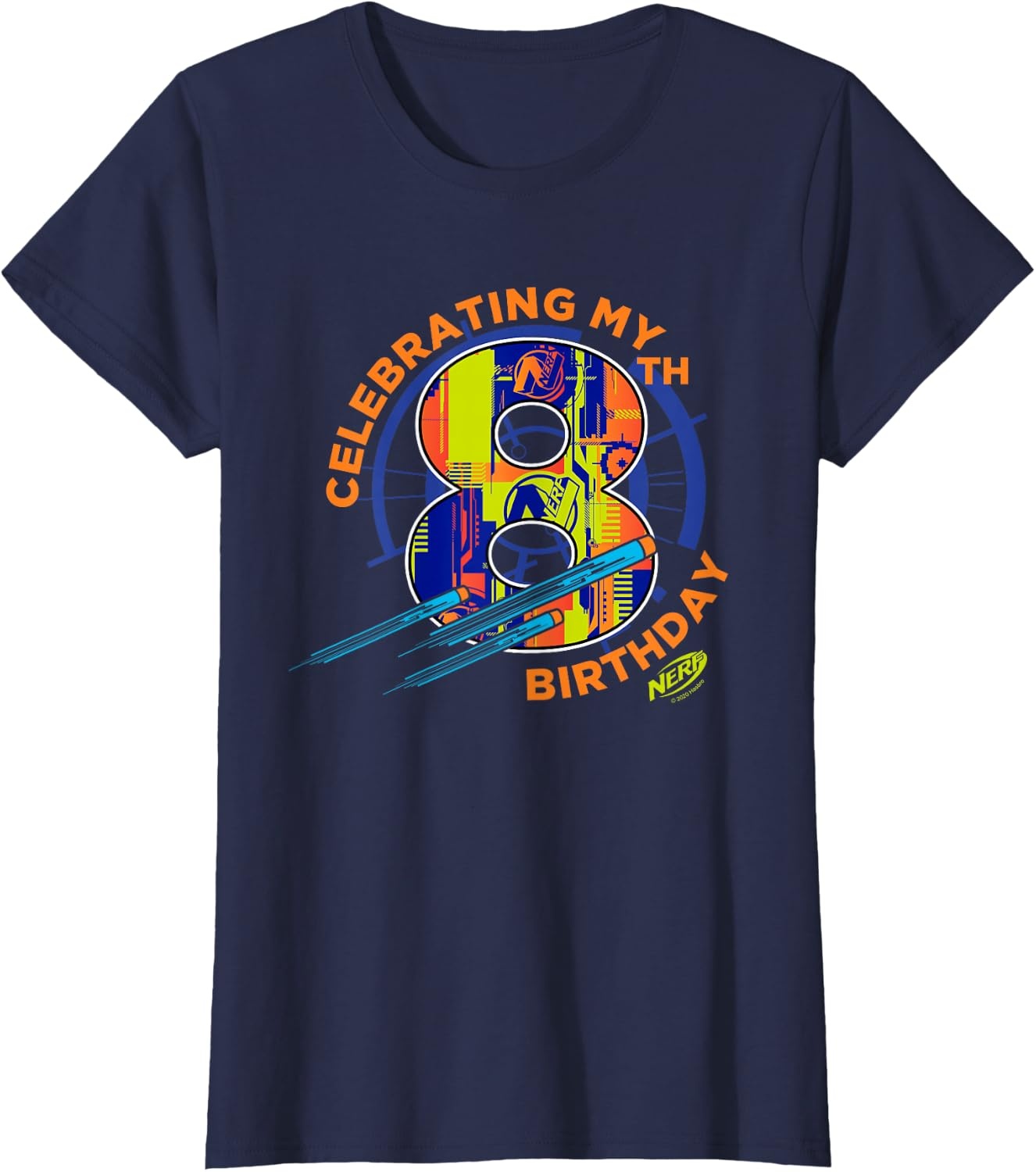 image:imageNerf Celebrating My 8th Birthday TShirtNavy Blue