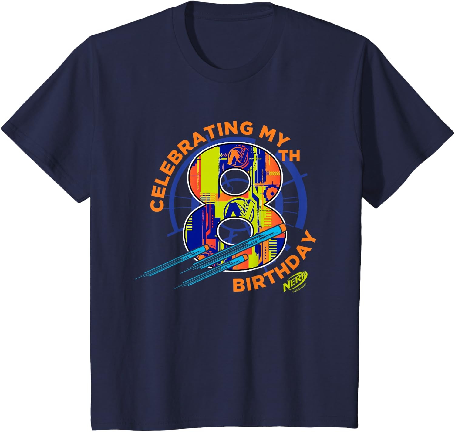 image:imageNerf Celebrating My 8th Birthday TShirtNavy Blue