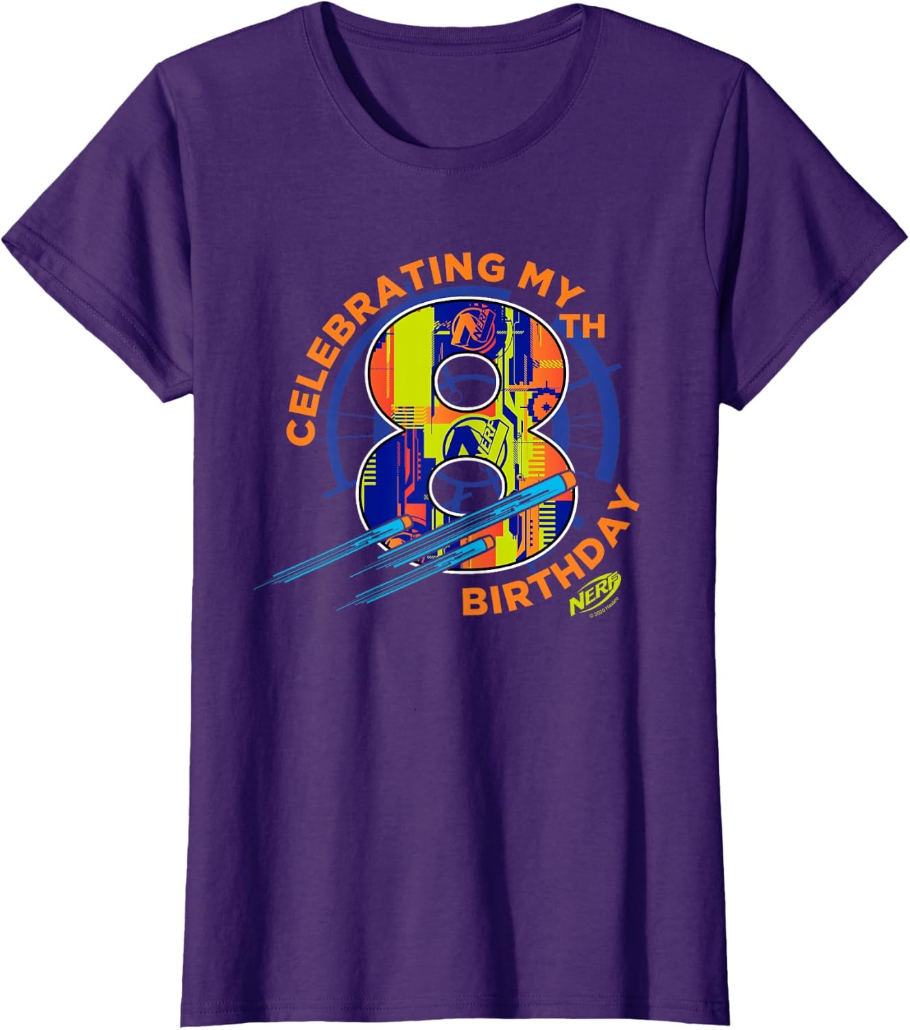 image:imageNerf Celebrating My 8th Birthday TShirtPurple