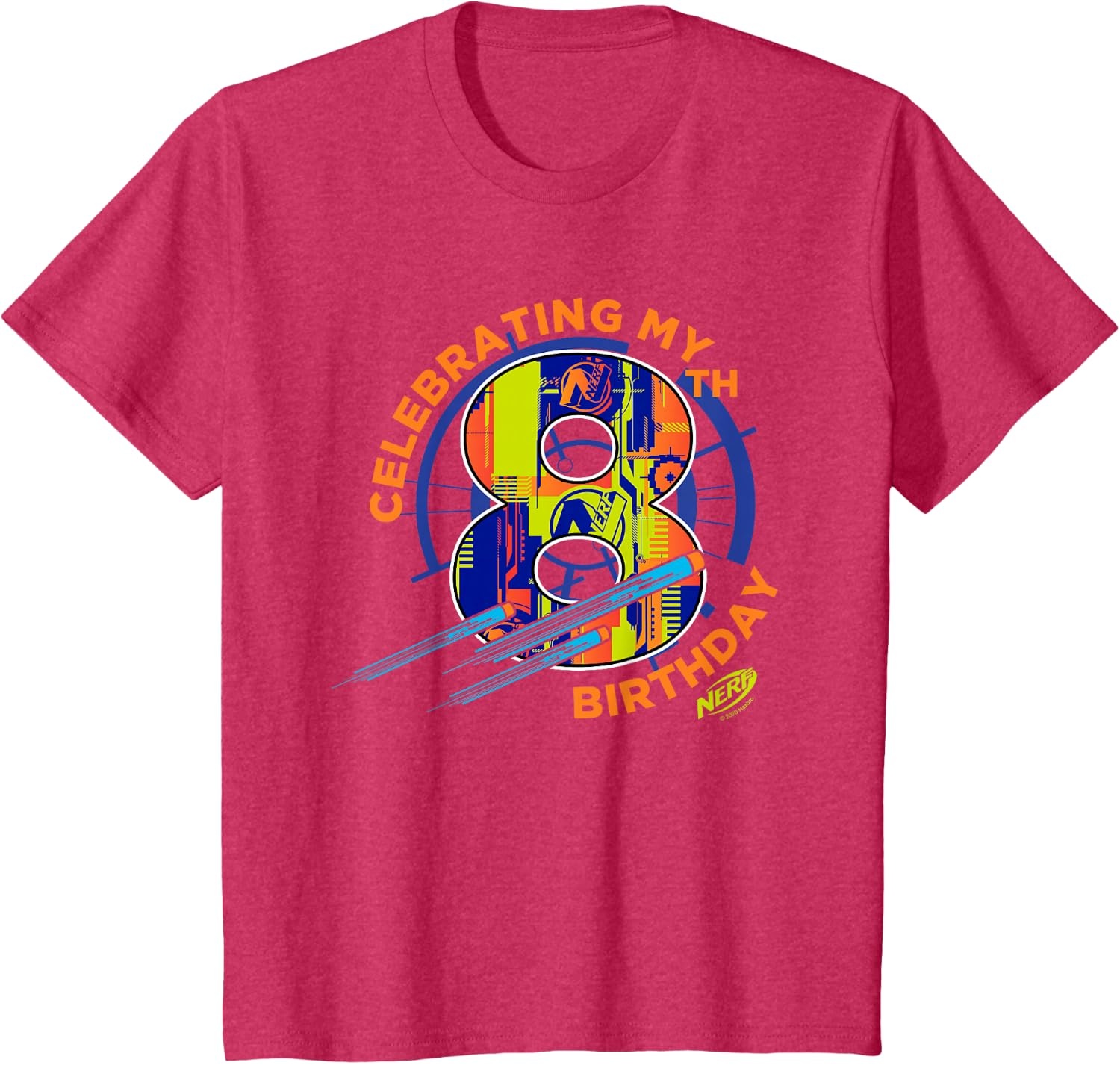 image:imageNerf Celebrating My 8th Birthday TShirtRed Heather