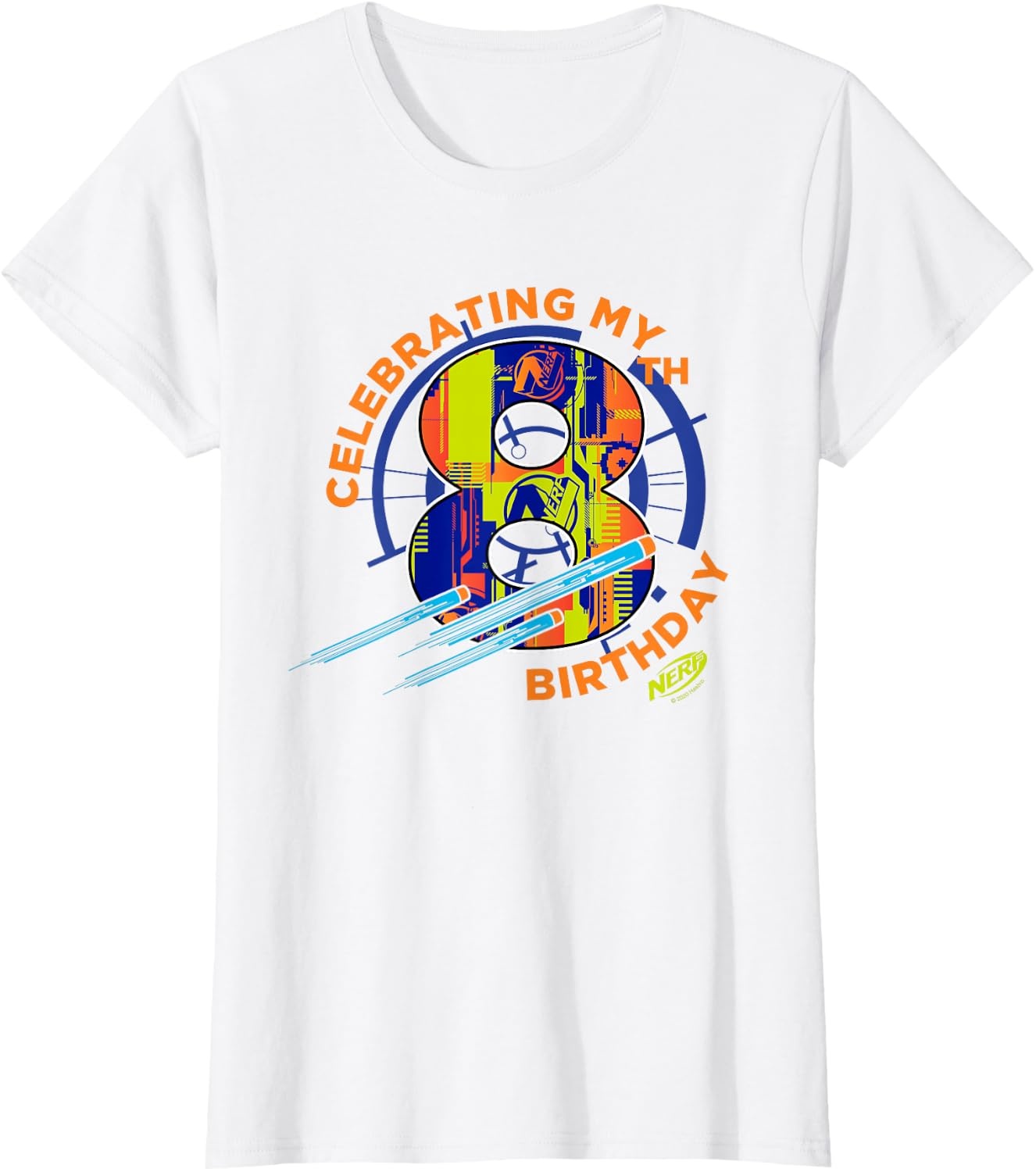 image:imageNerf Celebrating My 8th Birthday TShirtWhite
