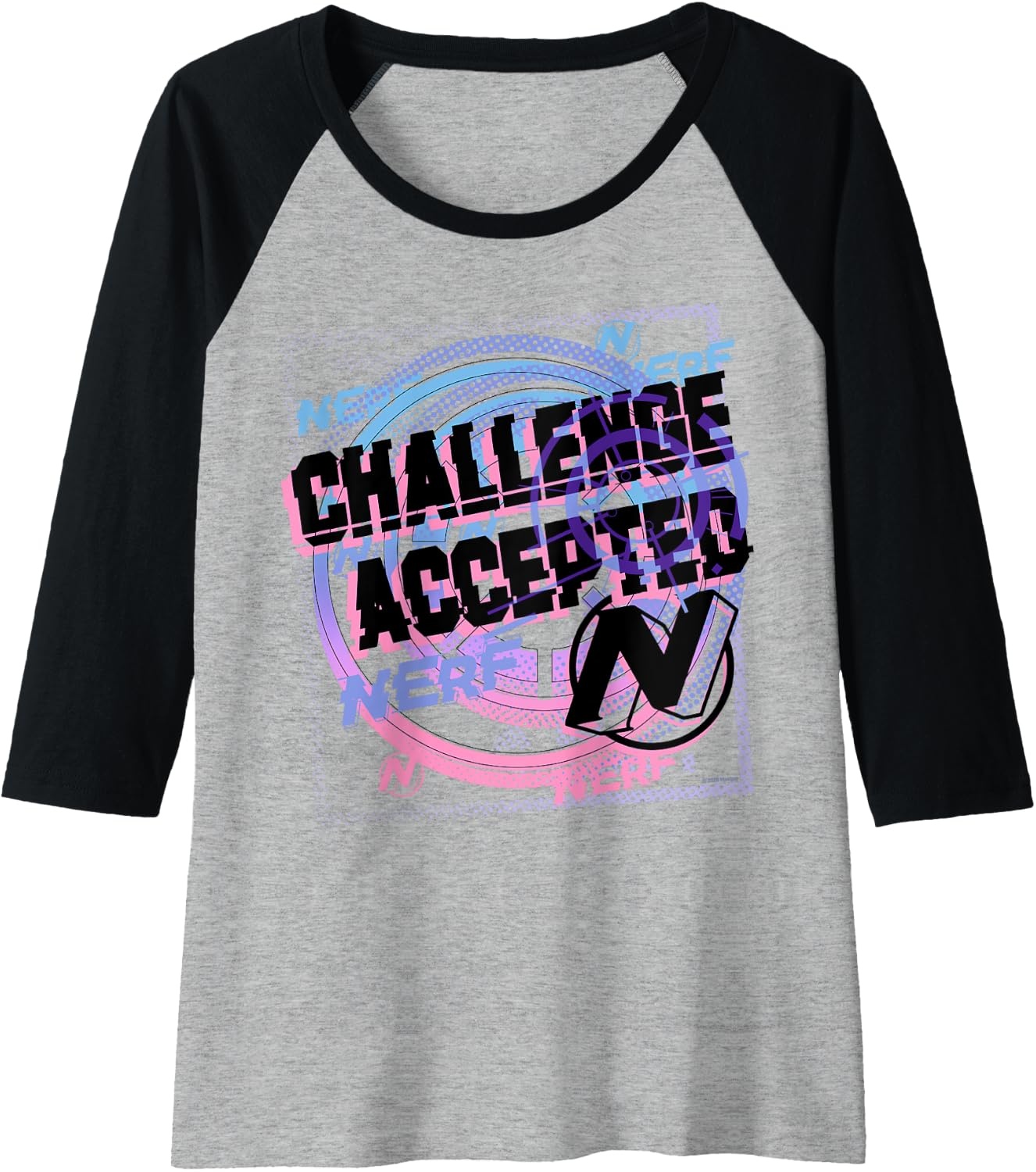 image:imageNerf Challenge Accepted Raglan Baseball TeeBlackAthletic Heather