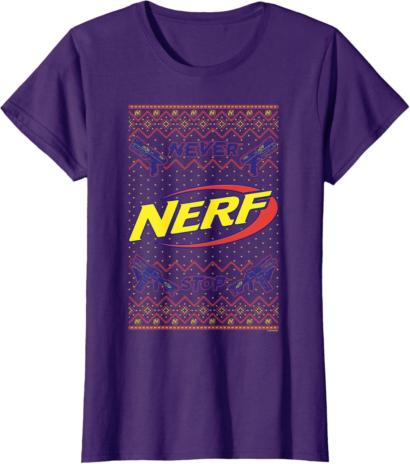 image:imageNerf Christmas Never Stop Ugly Sweater TShirtPurple