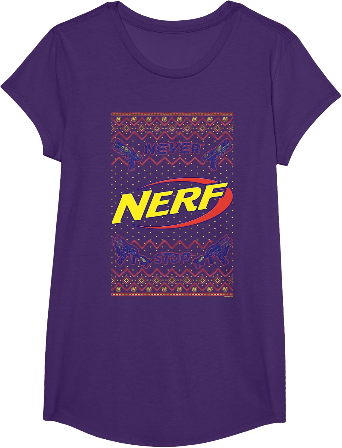 image:imageNerf Christmas Never Stop Ugly Sweater TShirtPurple