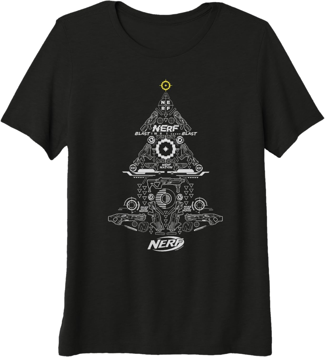 image:imageNerf Christmas Tree Toy Icons Collage Premium TShirtBlack