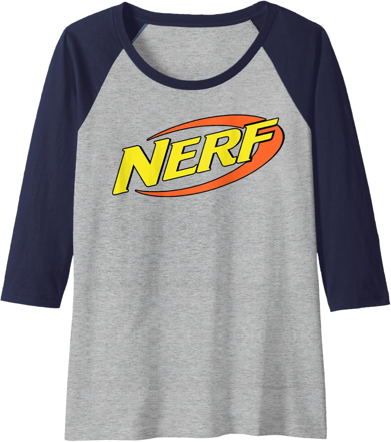 image:imageNerf Classic Retro Color Logo Raglan Baseball TeeNavy BlueAthletic Heather