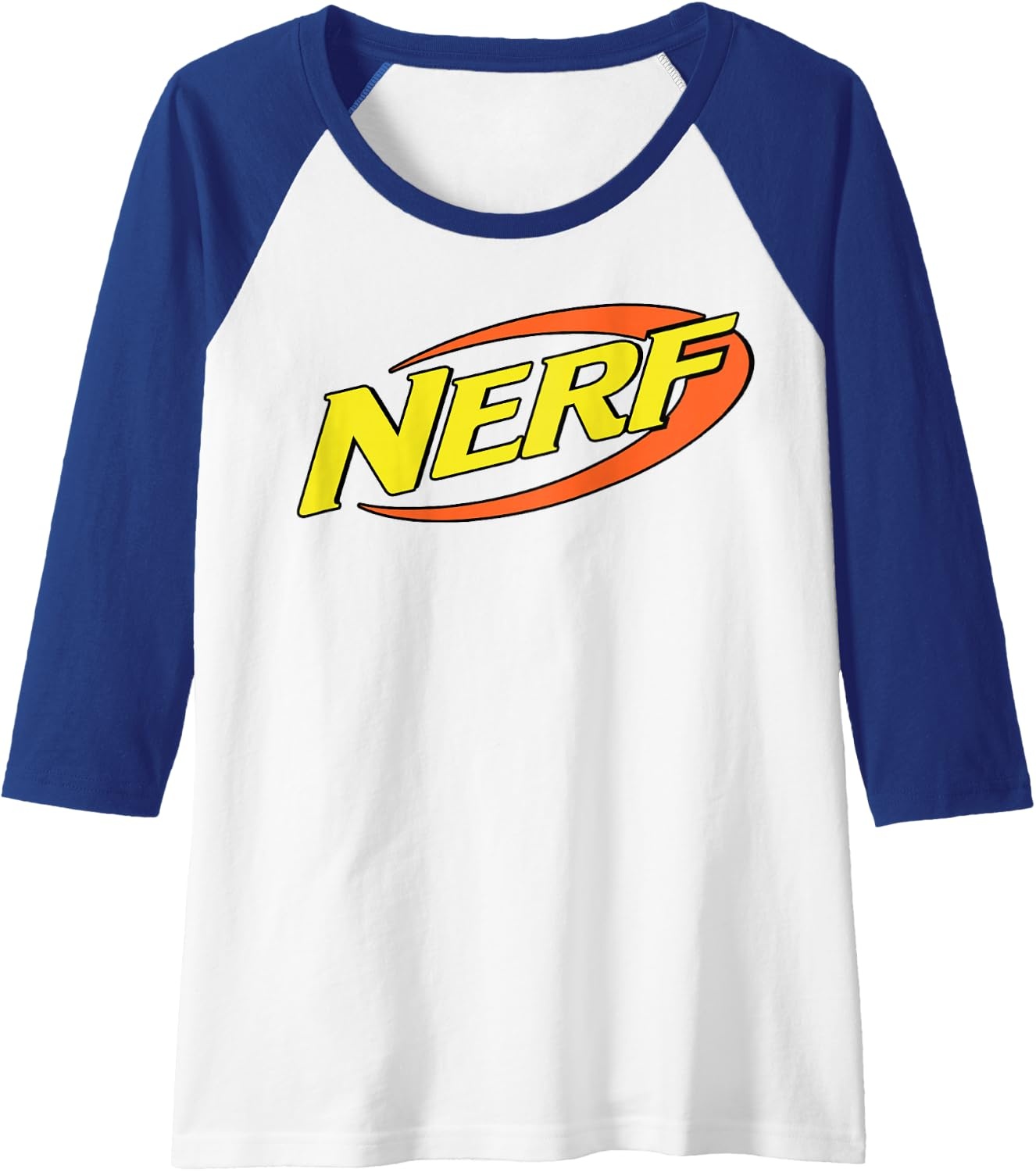 image:imageNerf Classic Retro Color Logo Raglan Baseball TeeRoyal BlueWhite