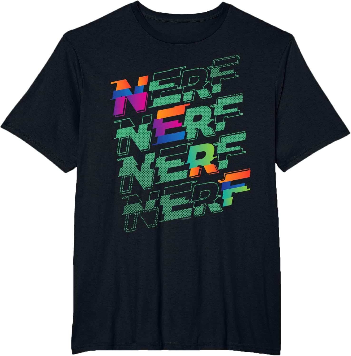 image:imageNerf Glitch Color Logo Stack TShirtBlack